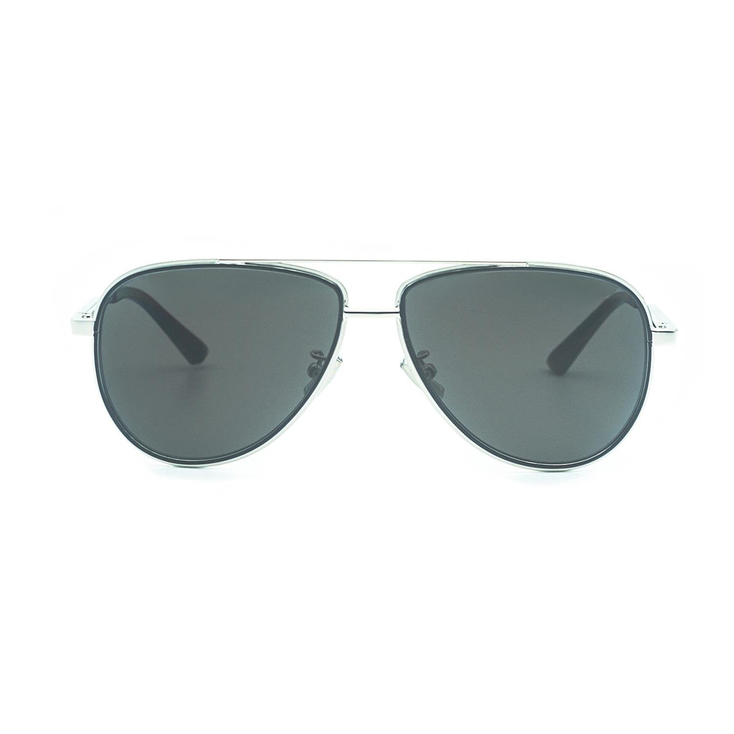 Bottega Veneta BV 1240S 003 59 Erkek Damla Silver Metal Güneş Gözlüğü