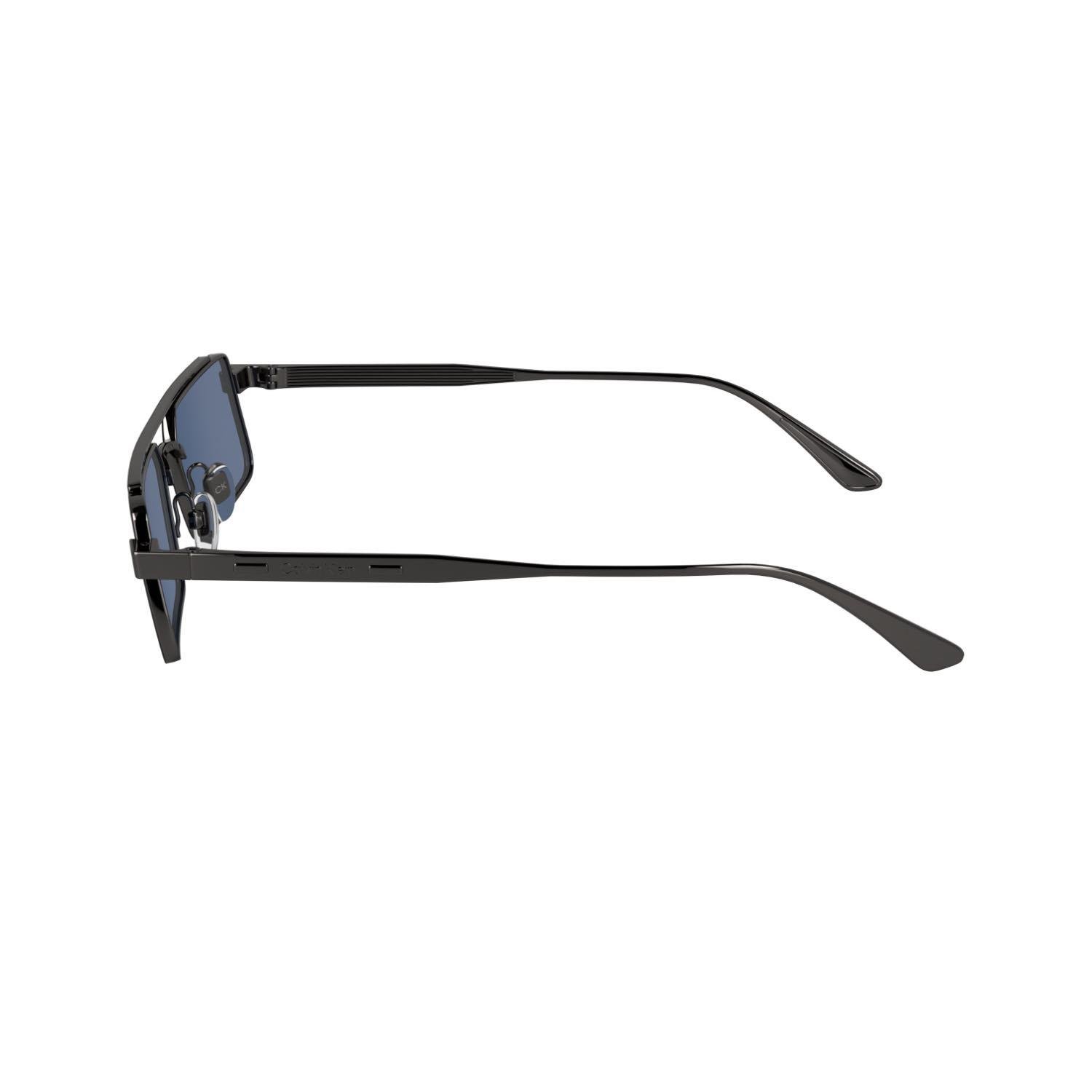 Calvin Klein 24111S 070 55 Unisex Dikdörtgen Siyah Metal Güneş Gözlüğü