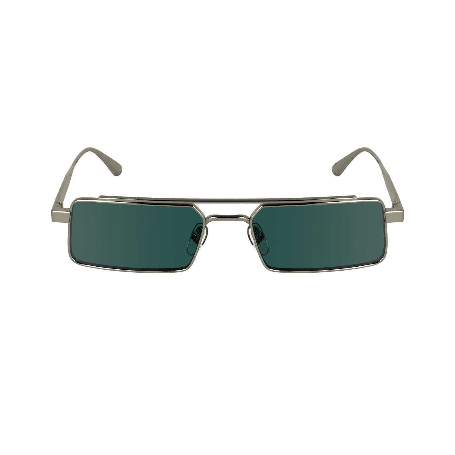 Calvin Klein CK 24111S 716 55 Unisex Dikdörtgen Gri Metal Güneş Gözlüğü