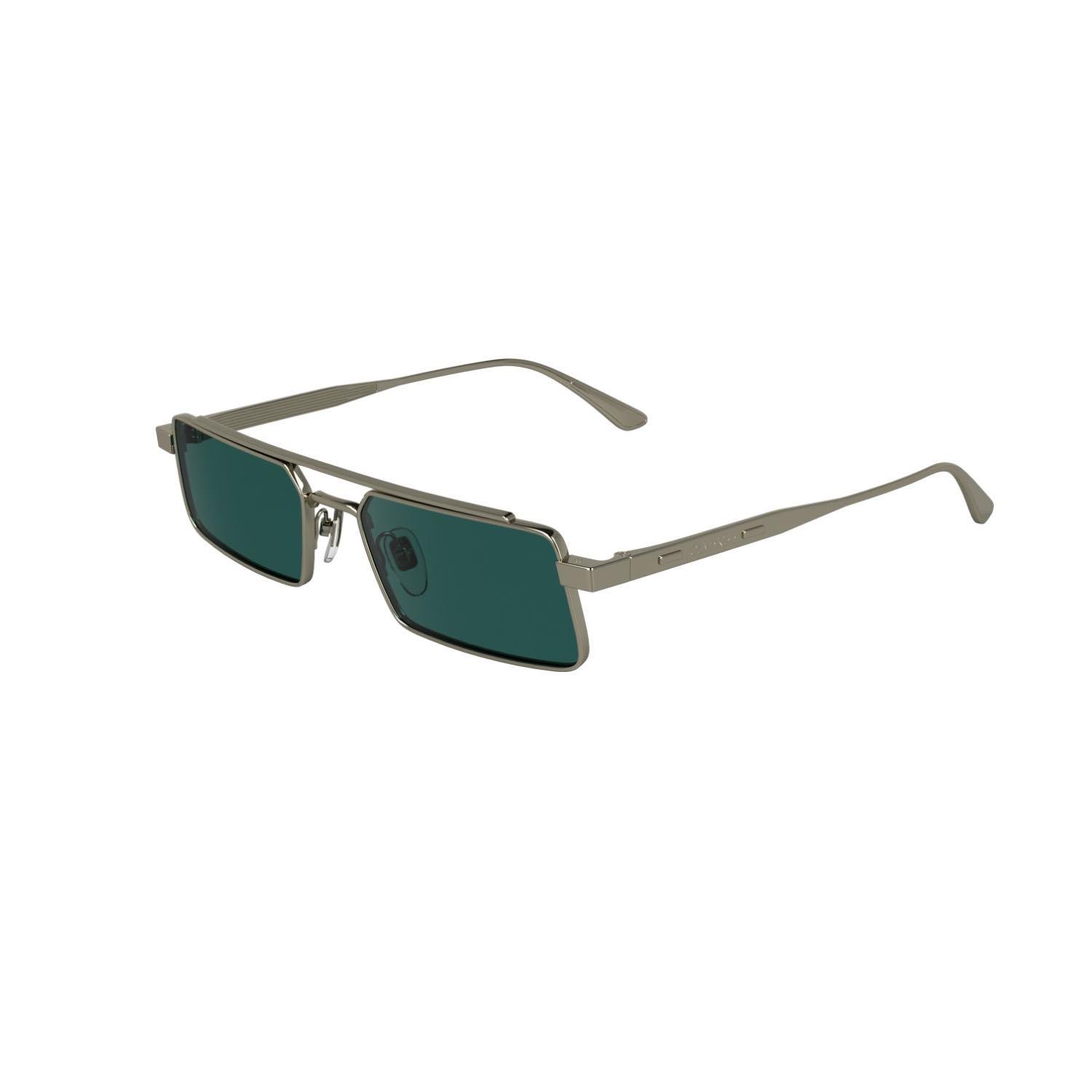 Calvin Klein CK 24111S 716 55 Unisex Dikdörtgen Gri Metal Güneş Gözlüğü