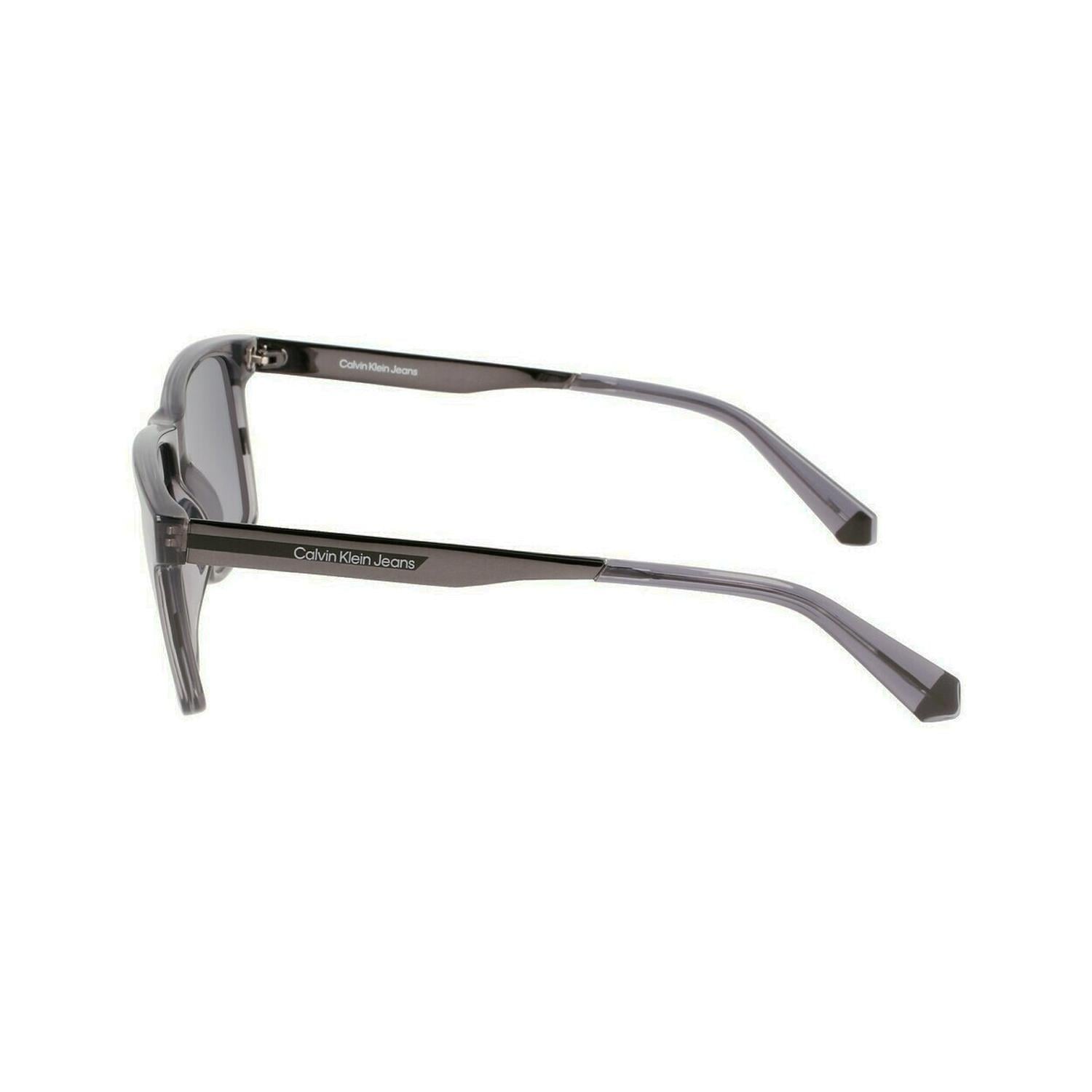 Calvin Klein CKJ 21624S 050 57 Erkek Aynalı Dikdörtgen Şeffaf Gri Kemik Güneş Gözlüğü