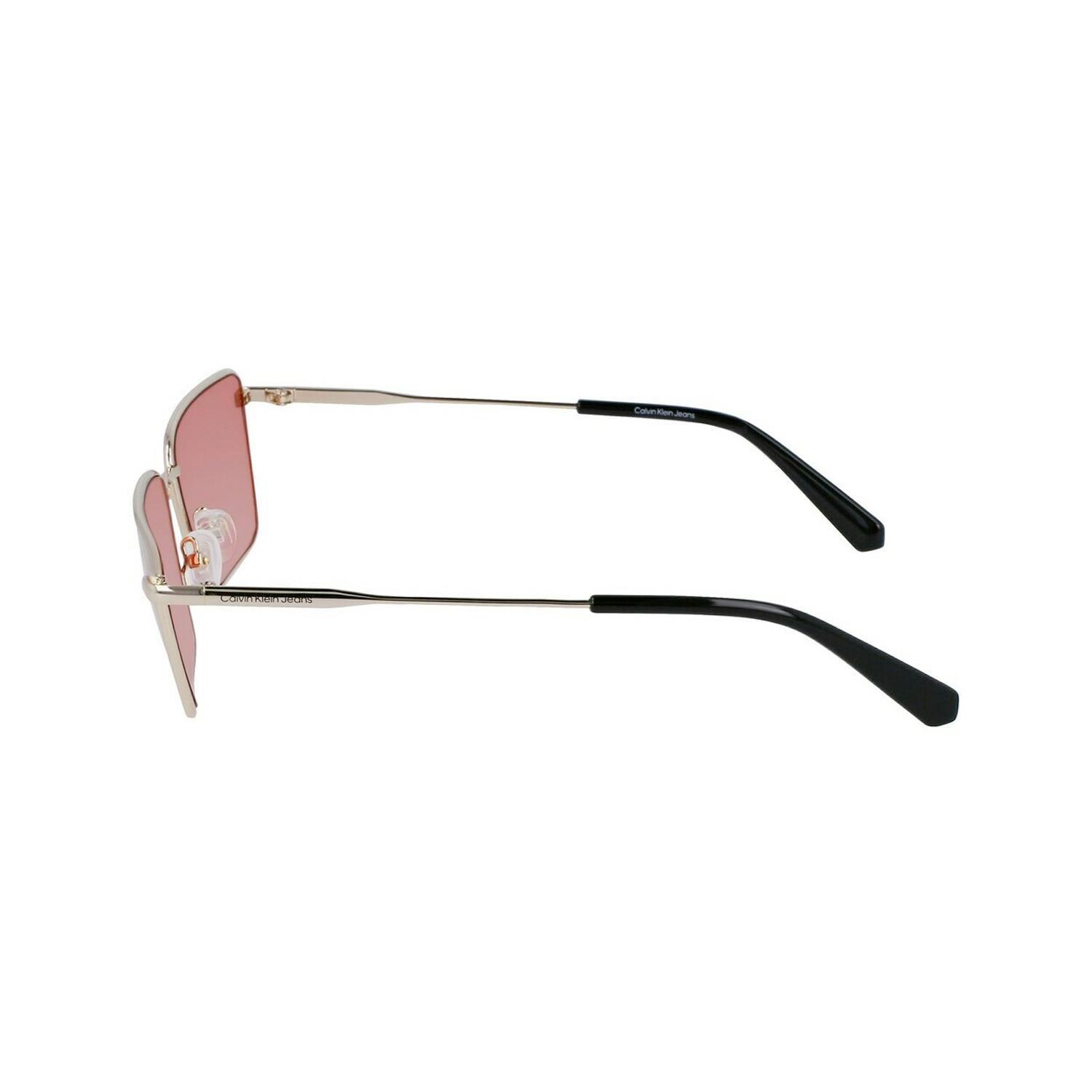 Calvin Klein CKJ 22217S 720 58 Unisex Dikdörtgen Altın Metal Güneş Gözlüğü