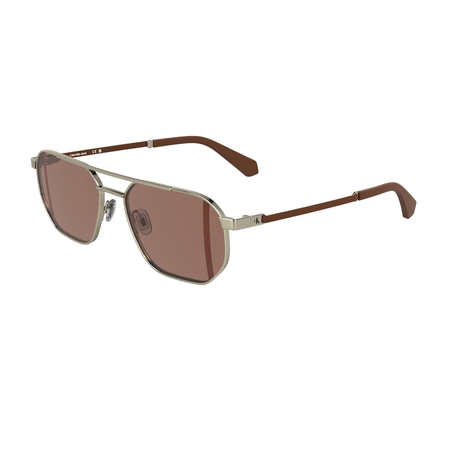 Calvin Klein Jeans CKJ 25202S 718 57 Unisex Geometrik Gold Metal Güneş Gözlüğü