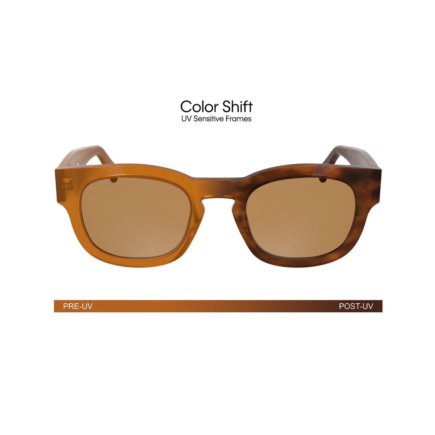 Calvin Klein Jeans CKJ 25601S 201 50 Color Shift Unisex Oval Kahverengi Kemik Güneş Gözlüğü