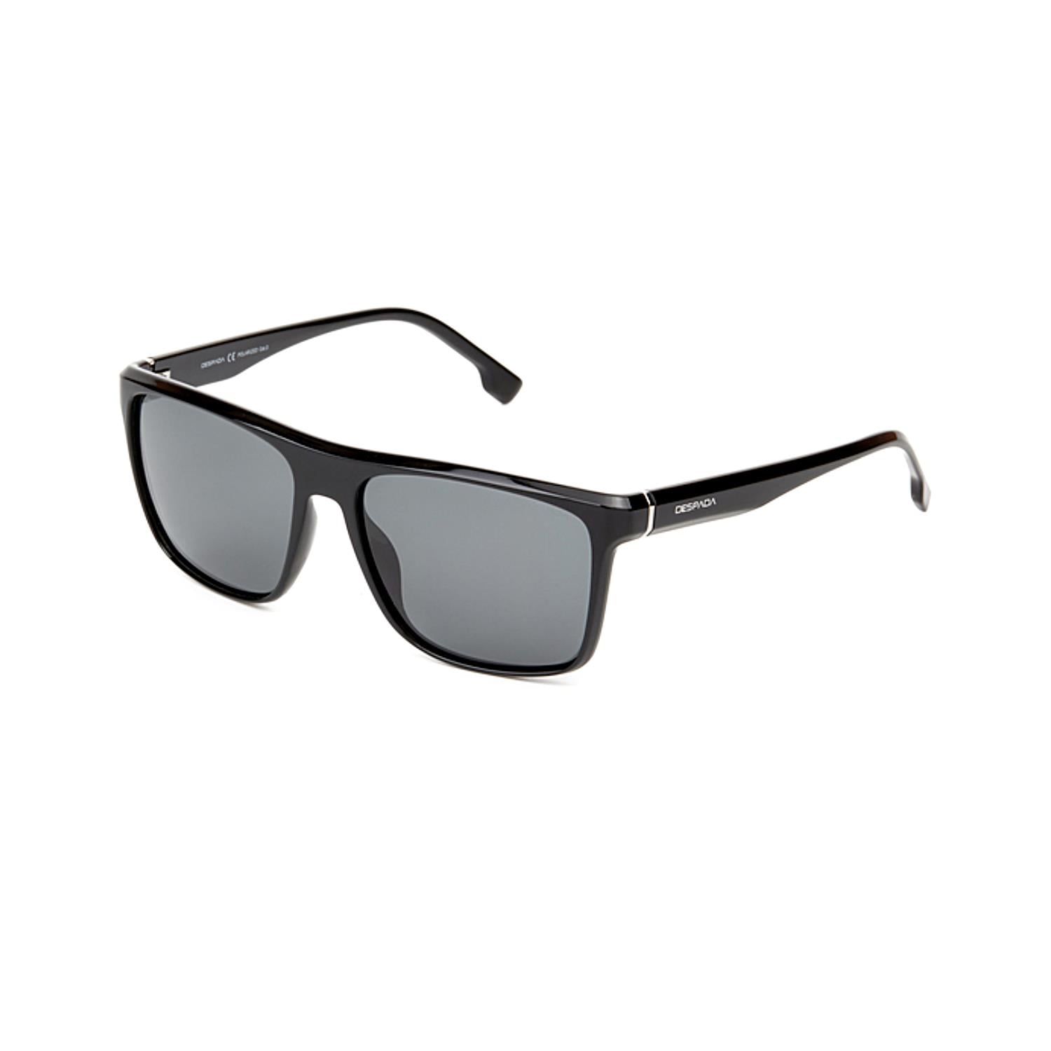 Despada DS 2324 C1 58 Polarize Unisex Kare Parlak Siyah Kemik Güneş Gözlüğü