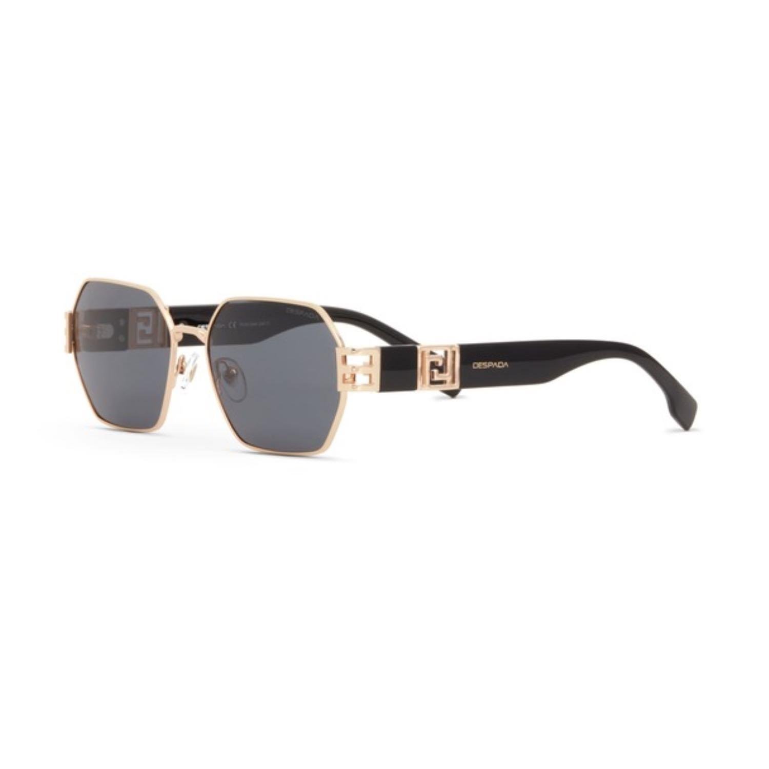 Despada DS 2348 C1 58 Unisex Geometrik Gold Metal Güneş Gözlüğü