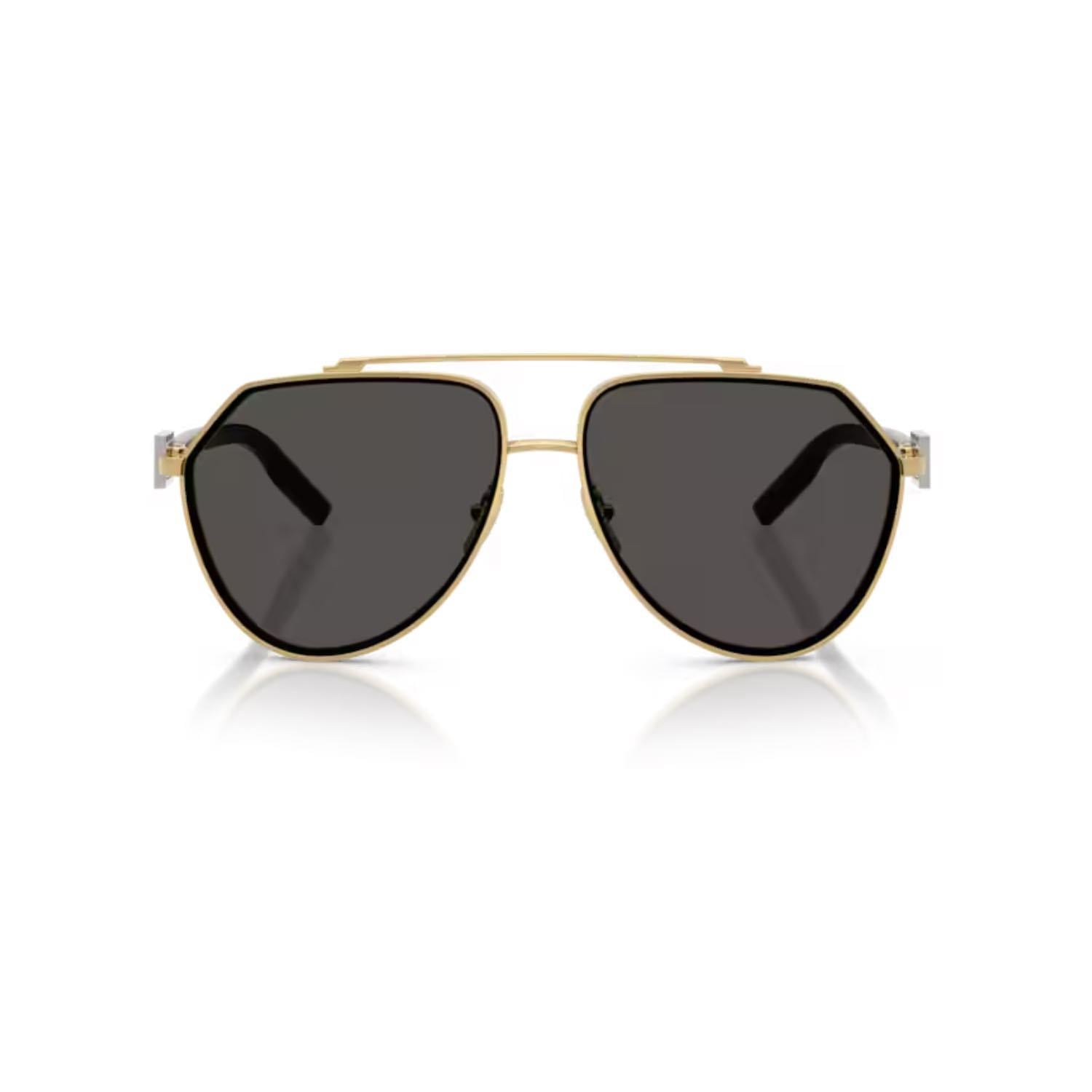Dolce Gabbana DG 2315 0287 62 Erkek Pilot Gold Metal Güneş Gözlüğü