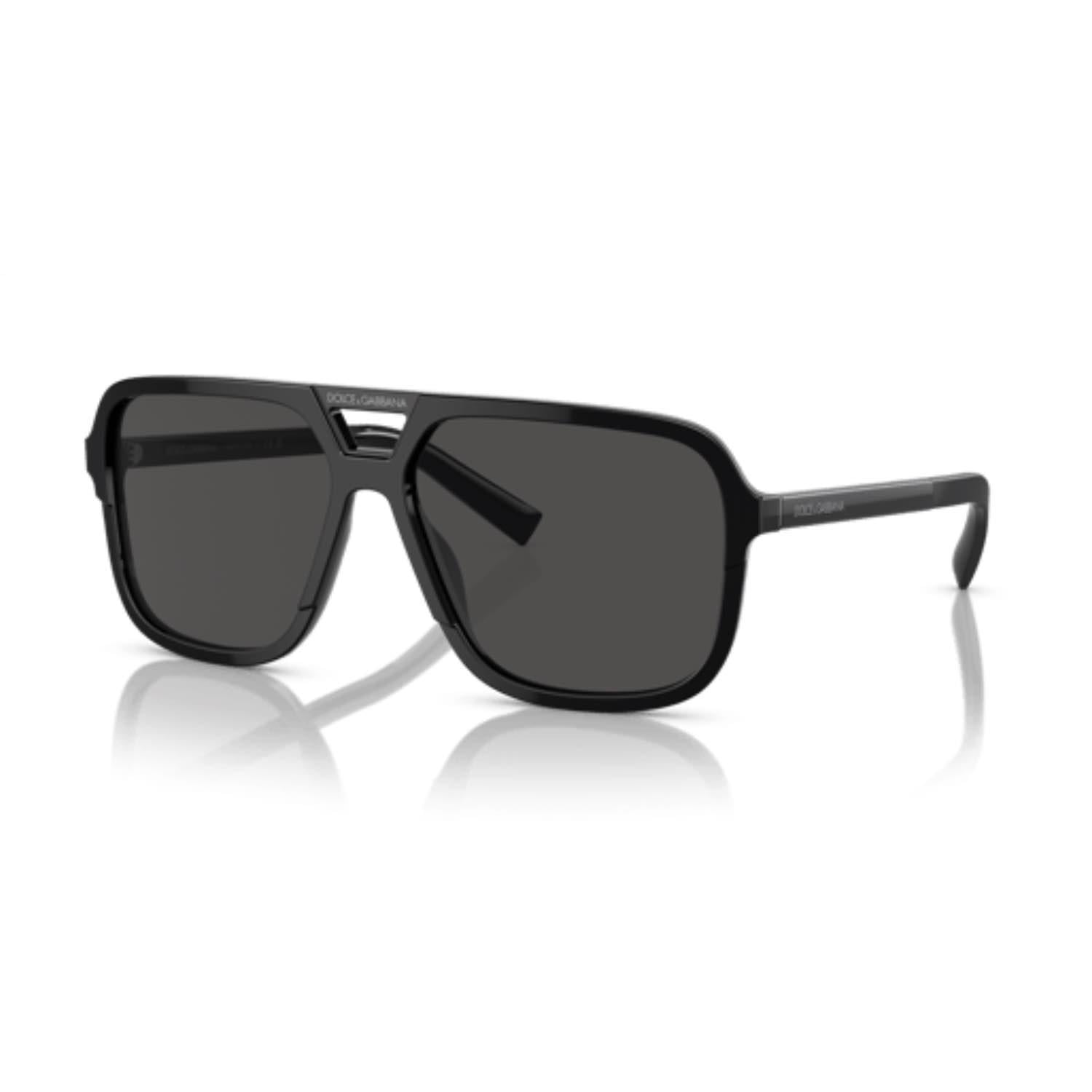 Dolce Gabbana DG 4354 50187 58 Erkek Siyah Kare Güneş Gözlüğü