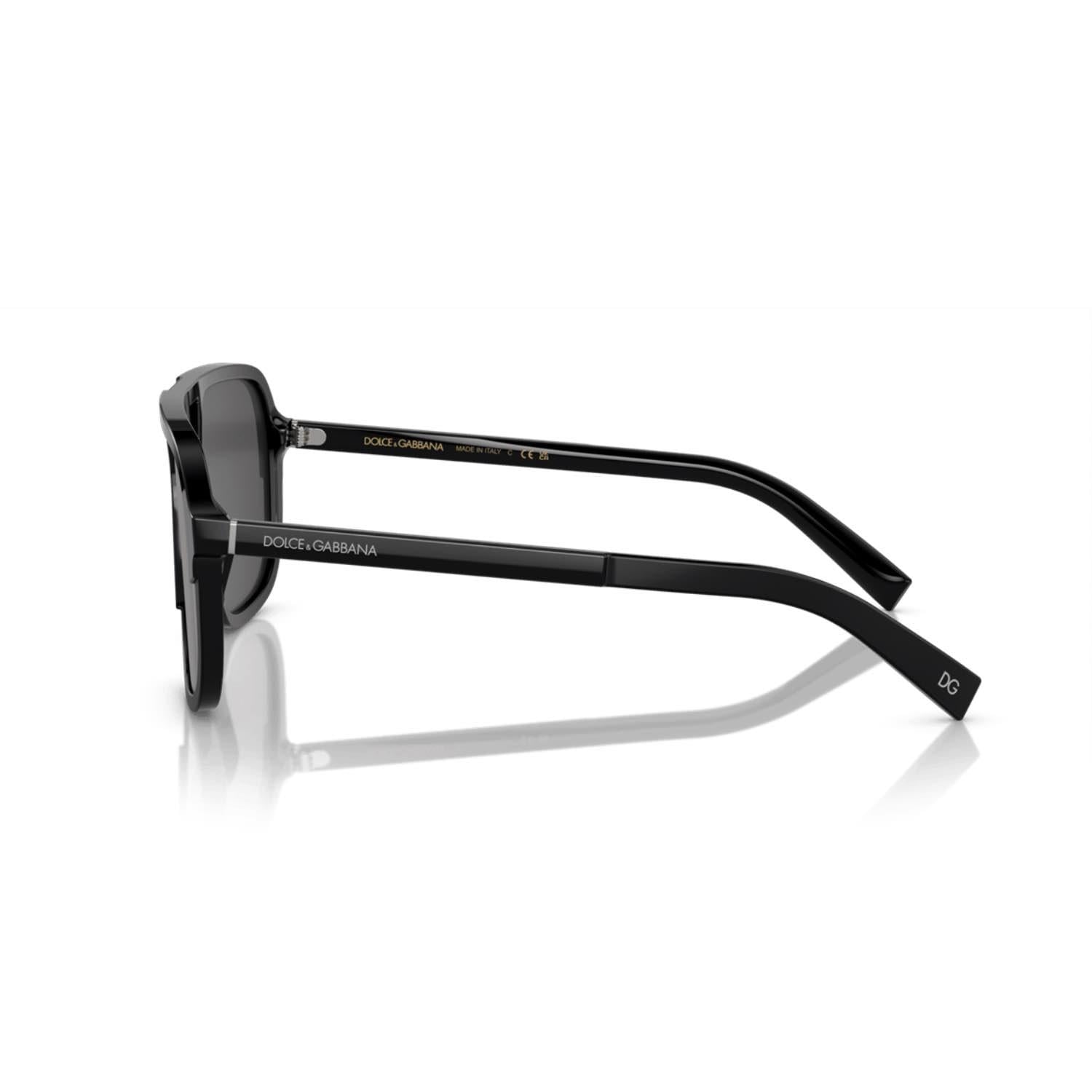 Dolce Gabbana DG 4354 50187 58 Erkek Siyah Kare Güneş Gözlüğü