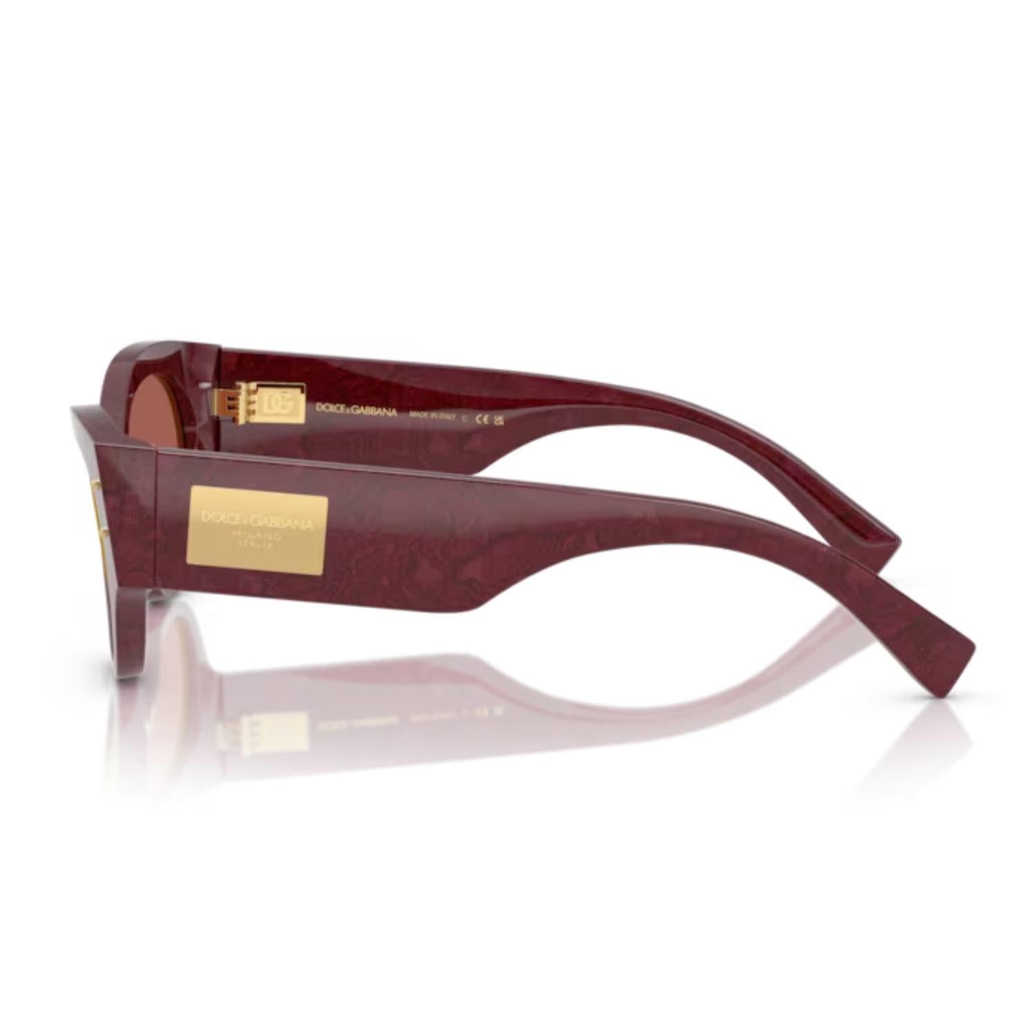 Dolce Gabbana DG 4480 3442D0 53 Kadın Kelebek Bordo Kemik Güneş Gözlüğü