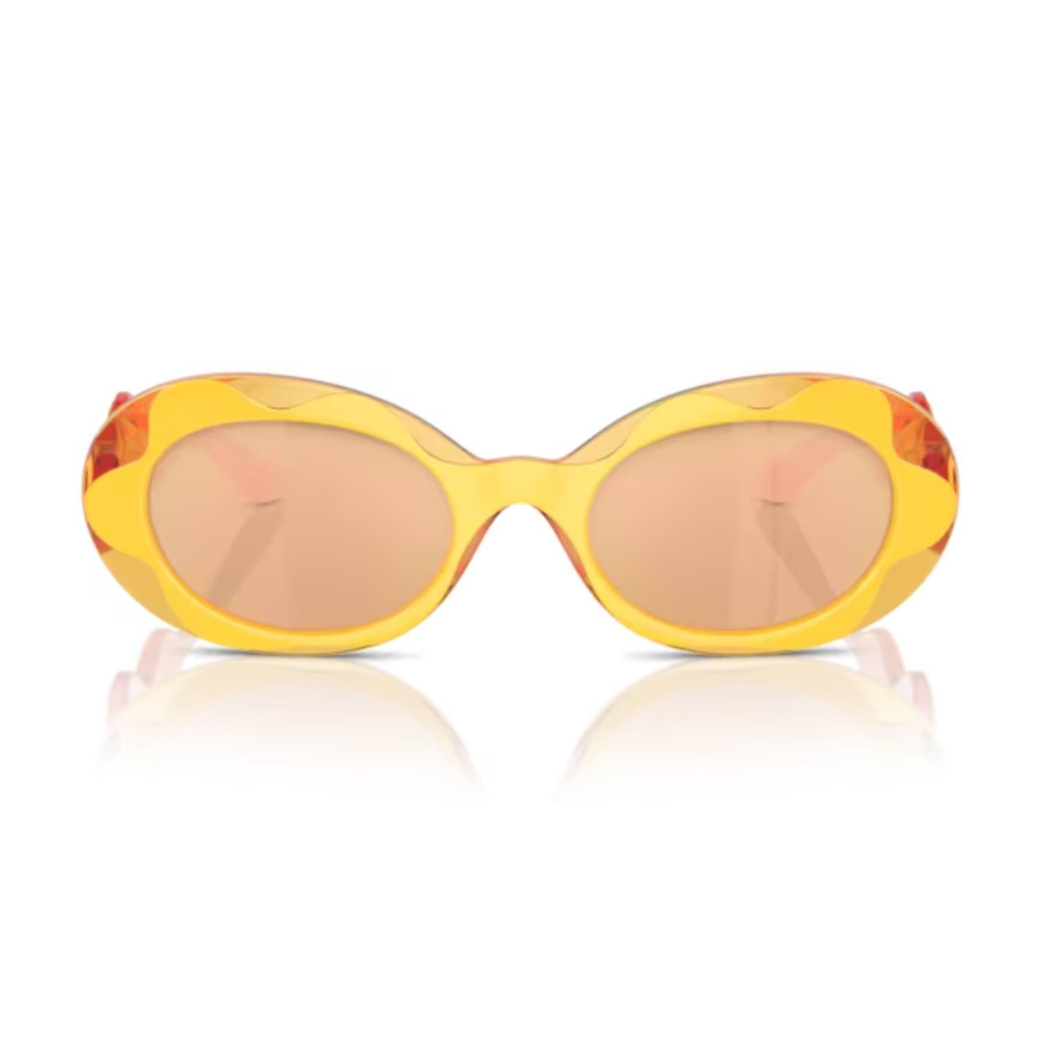 Dolce Gabbana DX 6005 33347J 49 Çocuk Oval Sarı Kemik Güneş Gözlüğü