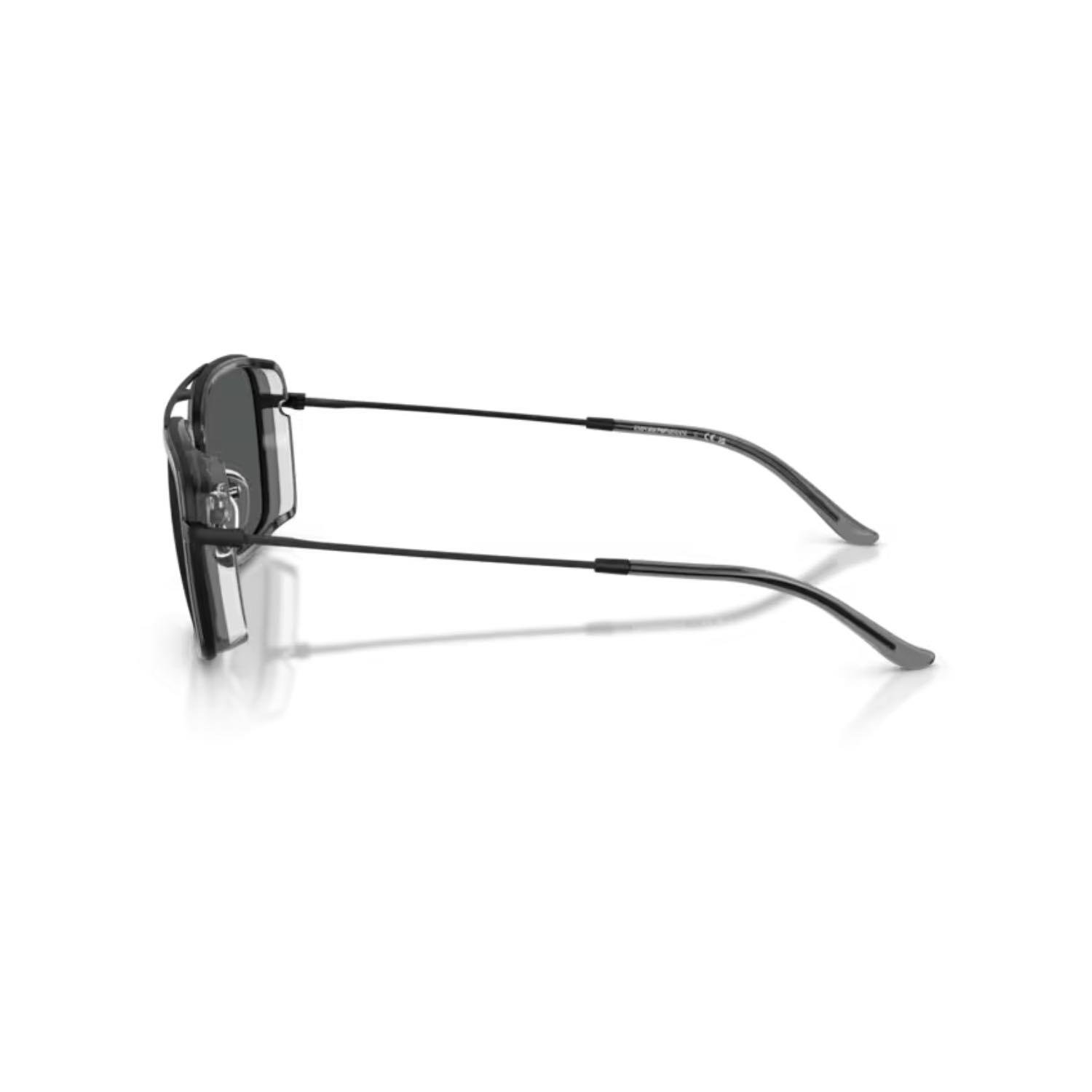 Emporio Armani EA 2162 300187 54 Erkek Pilot Siyah Kombine Güneş Gözlüğü