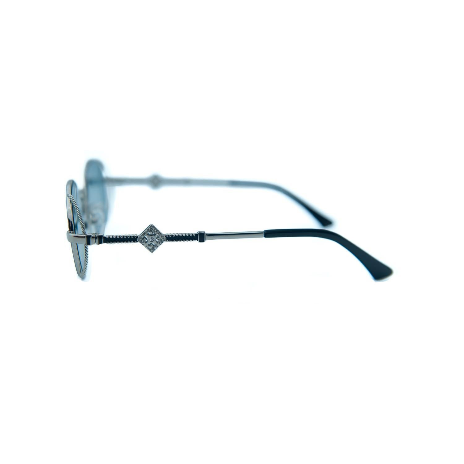 Ferfarini FF 1484 470 54 Unisex Oval Gri Metal Güneş Gözlüğü