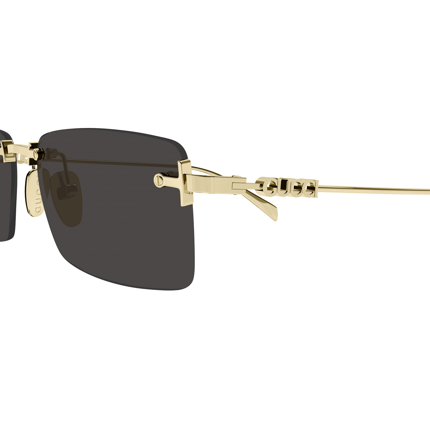 GG1941S 001 56 Unisex Dikdörtgen Gold Metal Güneş Gözlüğü