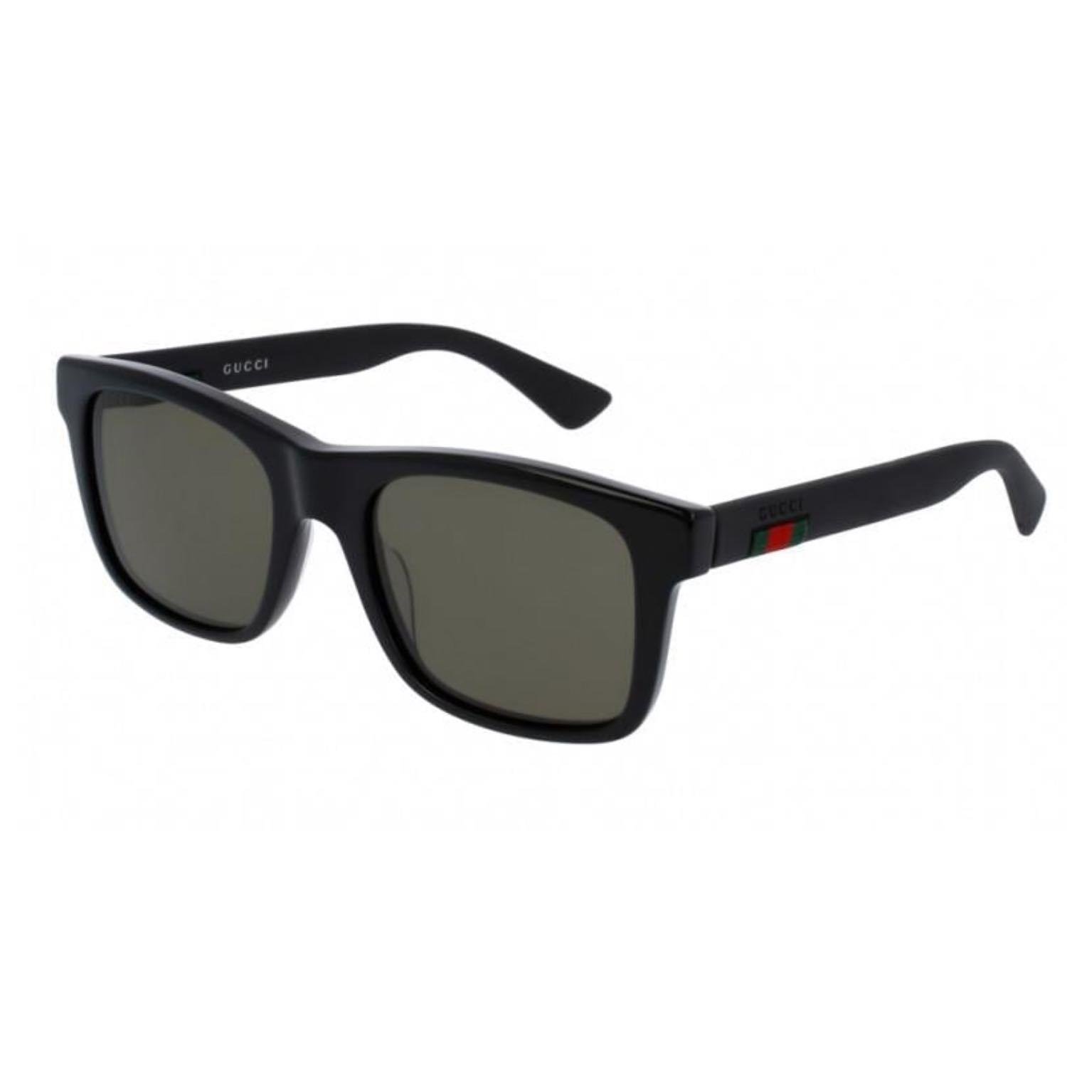Gucci GG 0008S 001 53 Unisex Oval Siyah Kemik Güneş Gözlüğü