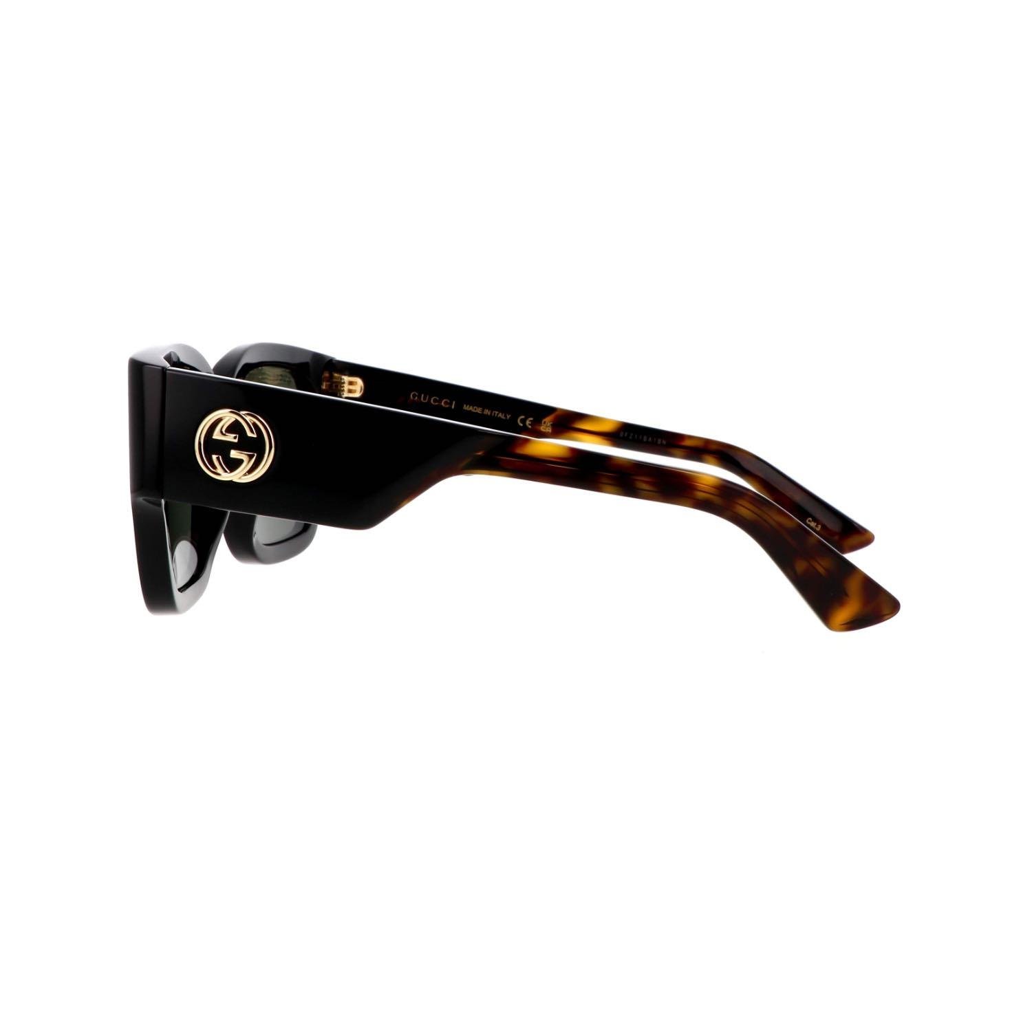 Gucci GG 1663S 001 52 Kadın Kare Siyah Kemik Güneş Gözlüğü