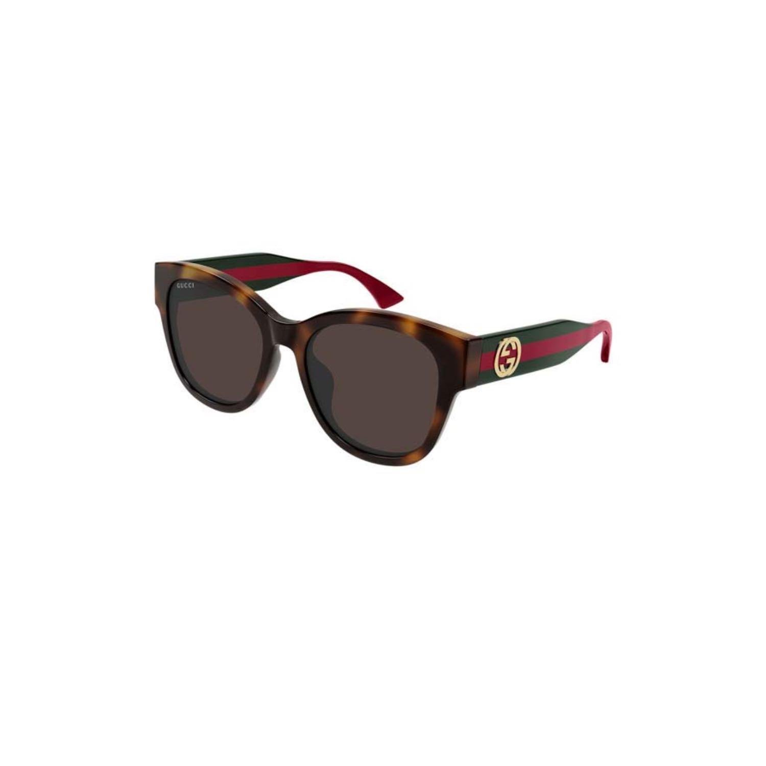 Gucci GG 1866SK 002 56 Unisex Geometrik Kırçıllı Kahverengi Kemik Güneş Gözlüğü