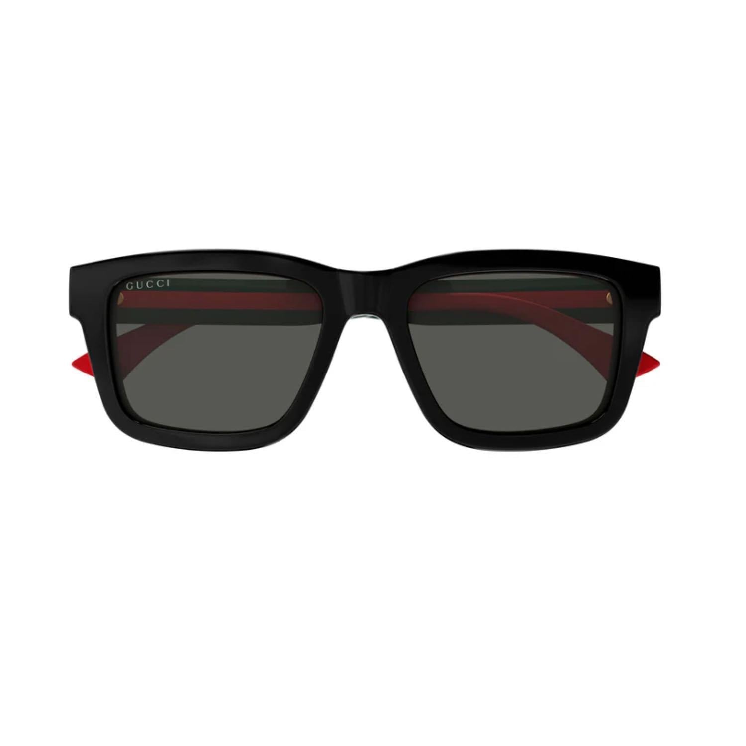 Gucci GG 1869S 001 53 Unisex Kare Siyah Kemik Güneş Gözlüğü