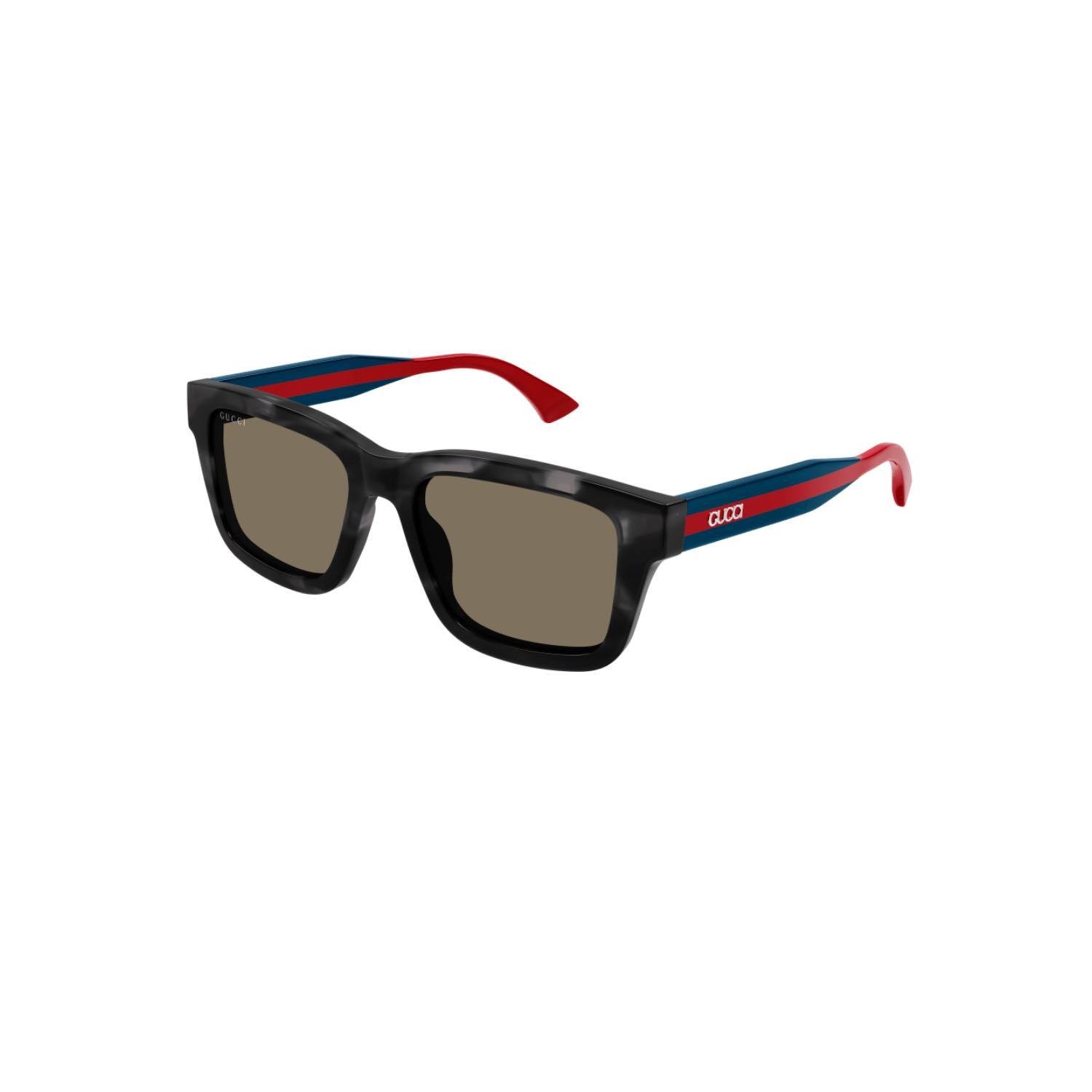 Gucci GG 1869S 004 53 Unisex Kare Kırçıllı Siyah Kemik Güneş Gözlüğü