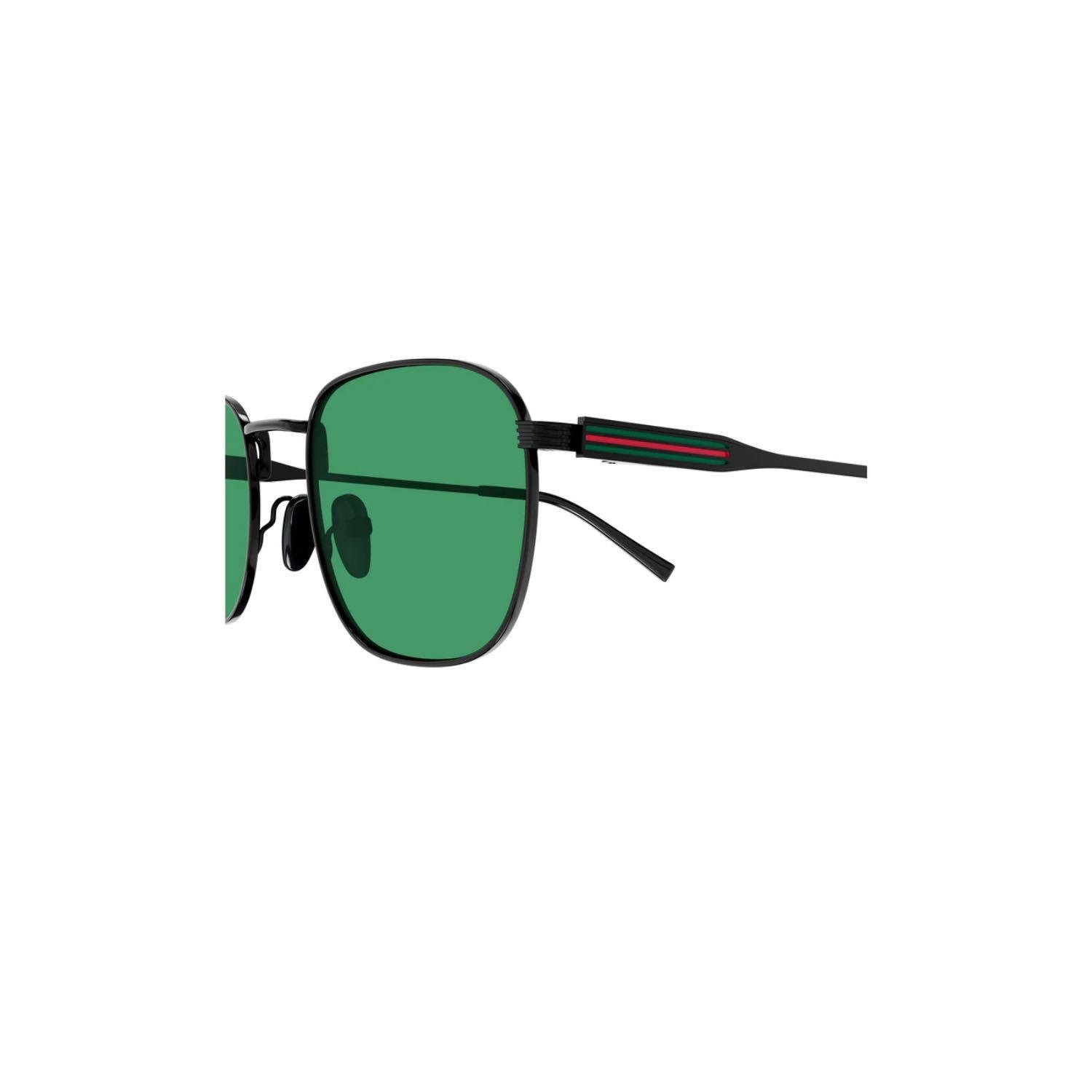 Gucci GG 1876S 004 50 Unisex Kare Siyah Metal Güneş Gözlüğü