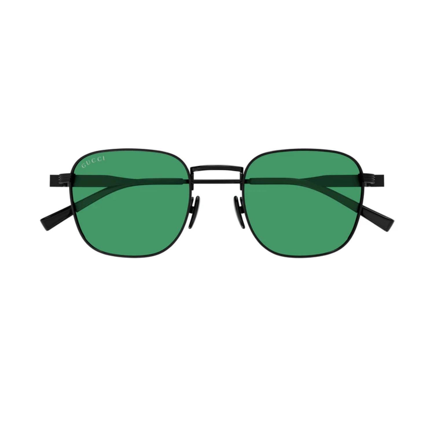 Gucci GG 1876S 004 50 Unisex Kare Siyah Metal Güneş Gözlüğü