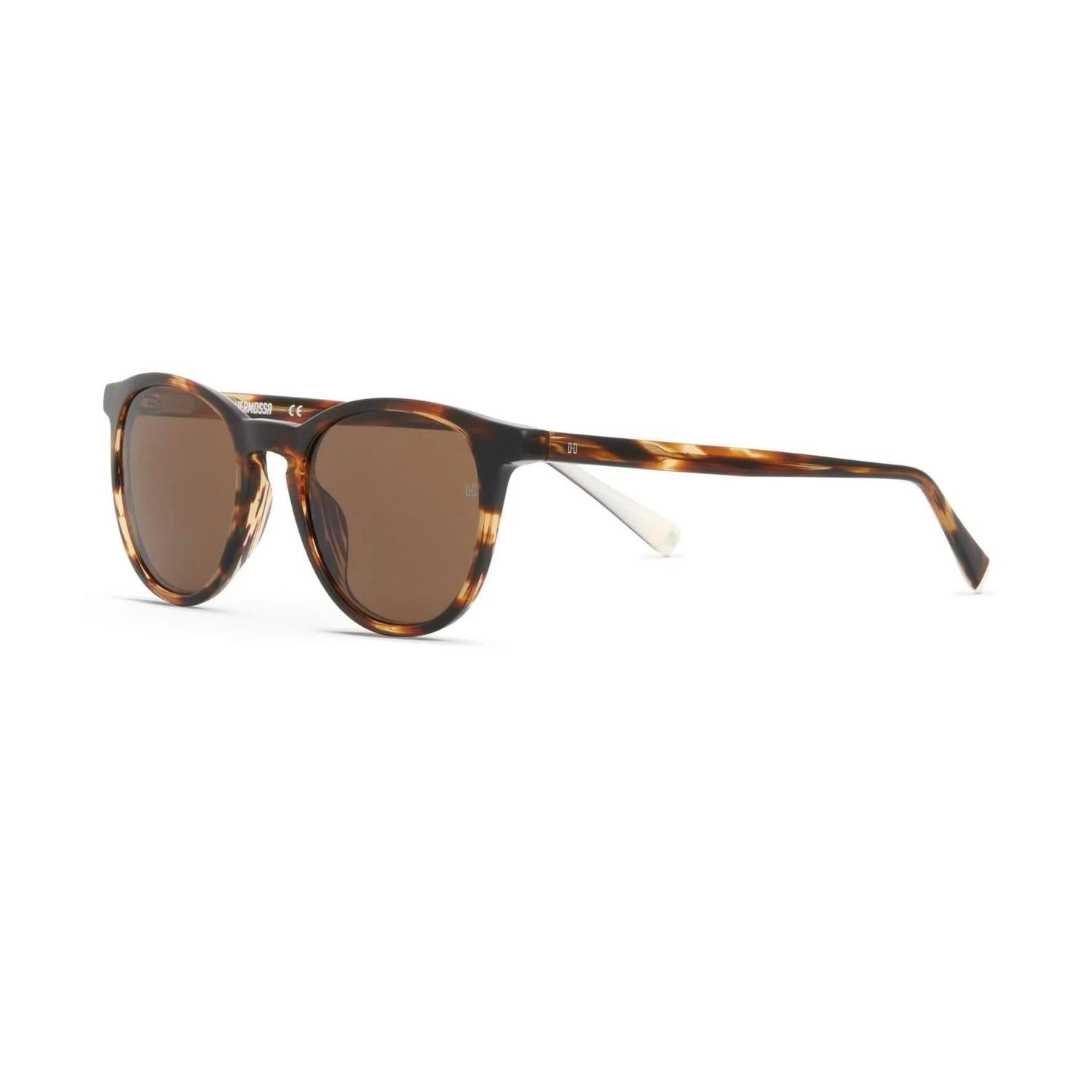 Hermossa HM 1732 C2 51 Unisex Oval Kırçıllı Kahverengi Kemik Güneş Gözlüğü