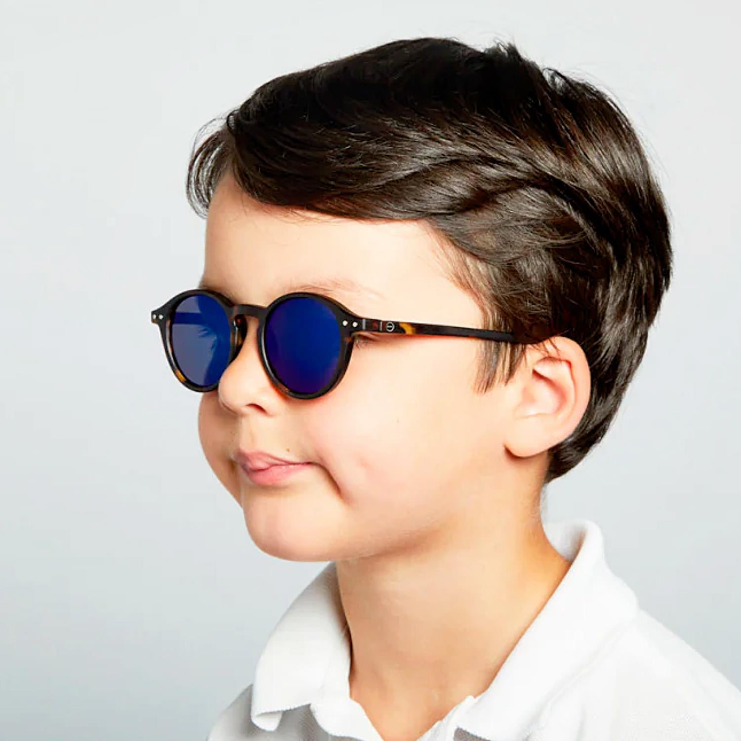 İzipizi Sun Junior #D Tortoise 5-10 Yaş Çocuk 40 Ekartman Aynalı Kırçıllı Kahverengi Güneş Gözlüğü