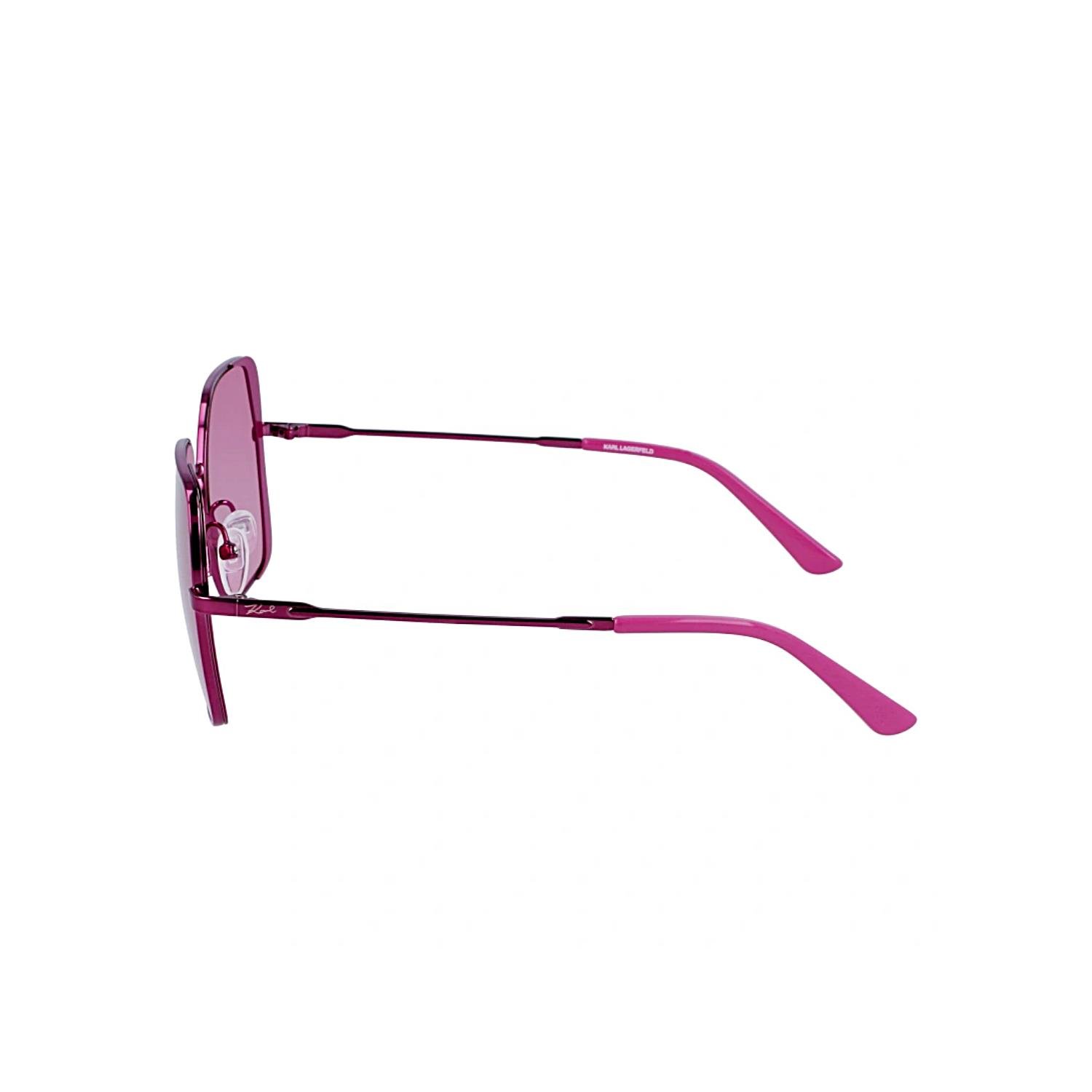 Karl Lagerfeld KL 340S 650 56 Kadın Kare Pembe Metal Güneş Gözlüğü