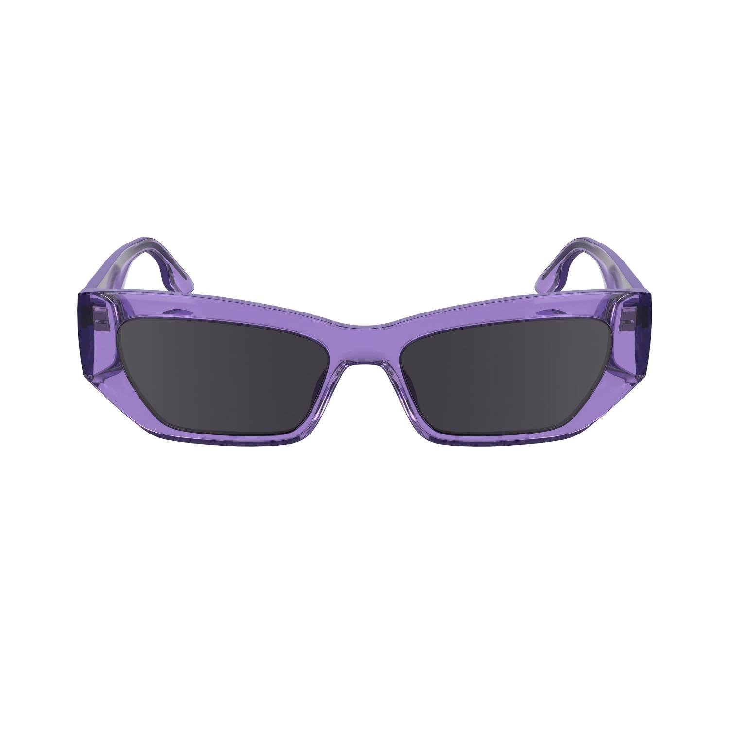 Karl Lagerfeld KL 6160S 516 54 Unisex Dikdörtgen Şeffaf Mor Kemik Güneş Gözlüğü