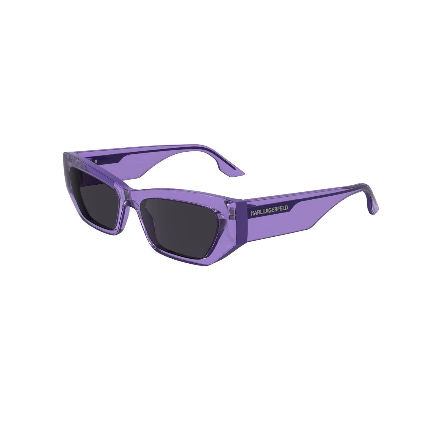 Karl Lagerfeld KL 6160S 516 54 Unisex Dikdörtgen Şeffaf Mor Kemik Güneş Gözlüğü
