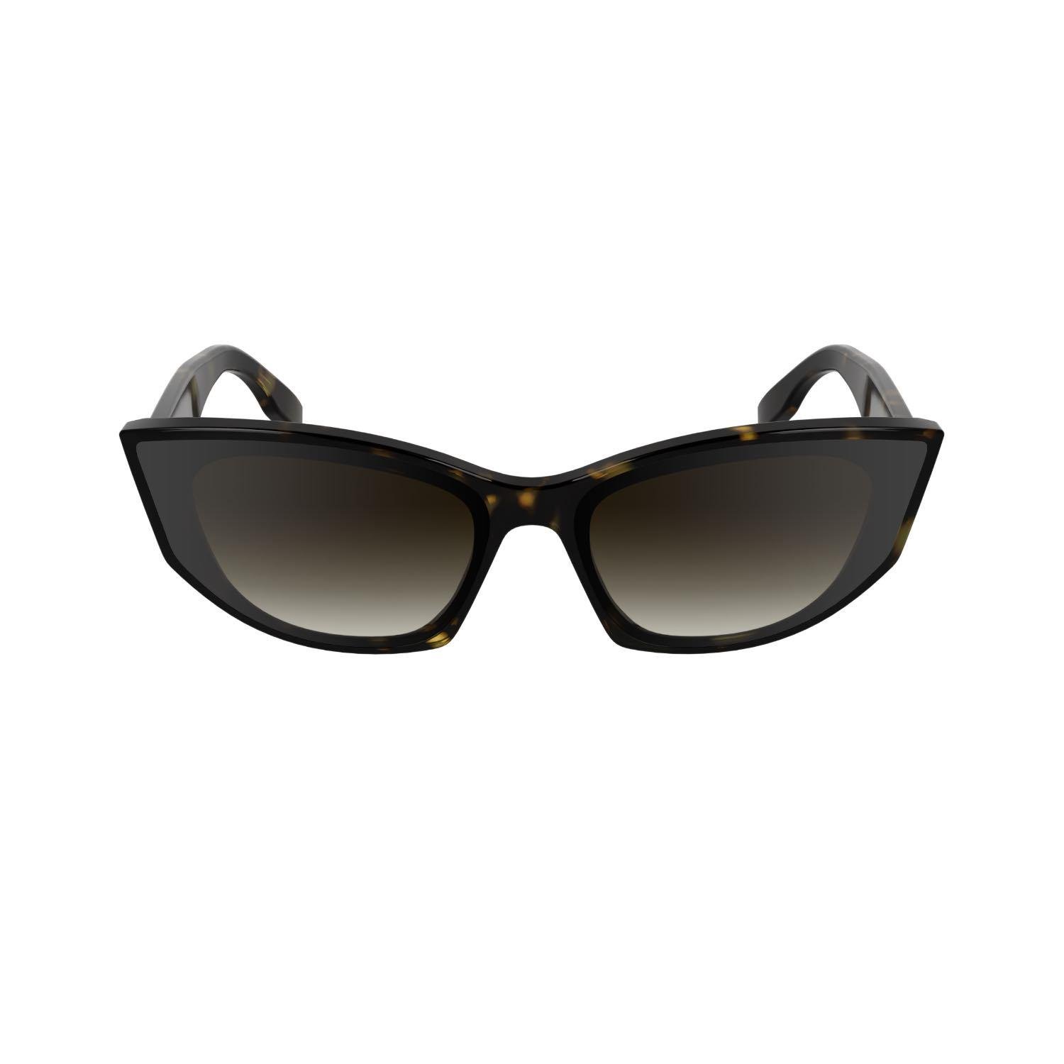Karl Lagerfeld KL 6162S 242 64 Kadın Geometrik Kırçıllı Kahverengi Kemik Güneş Gözlüğü