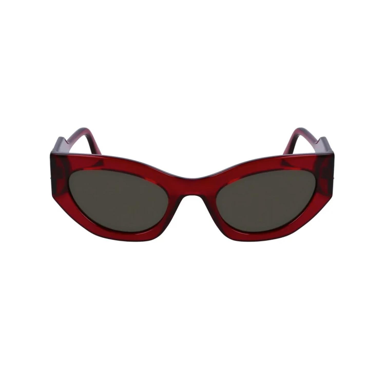 Karl Lagerfeld KL6122S 540 52 Kadın Cat Eye Şeffaf Kırmızı Kemik Güneş Gözlüğü