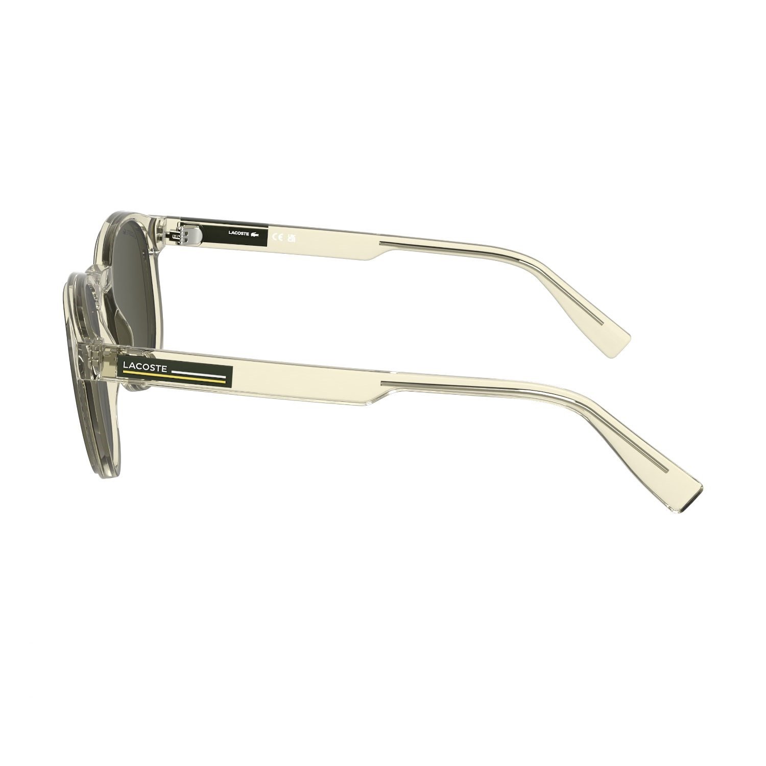 Lacoste L 6055S 750 51 Unisex Oval Şeffaf Sarı Kemik Güneş Gözlüğü