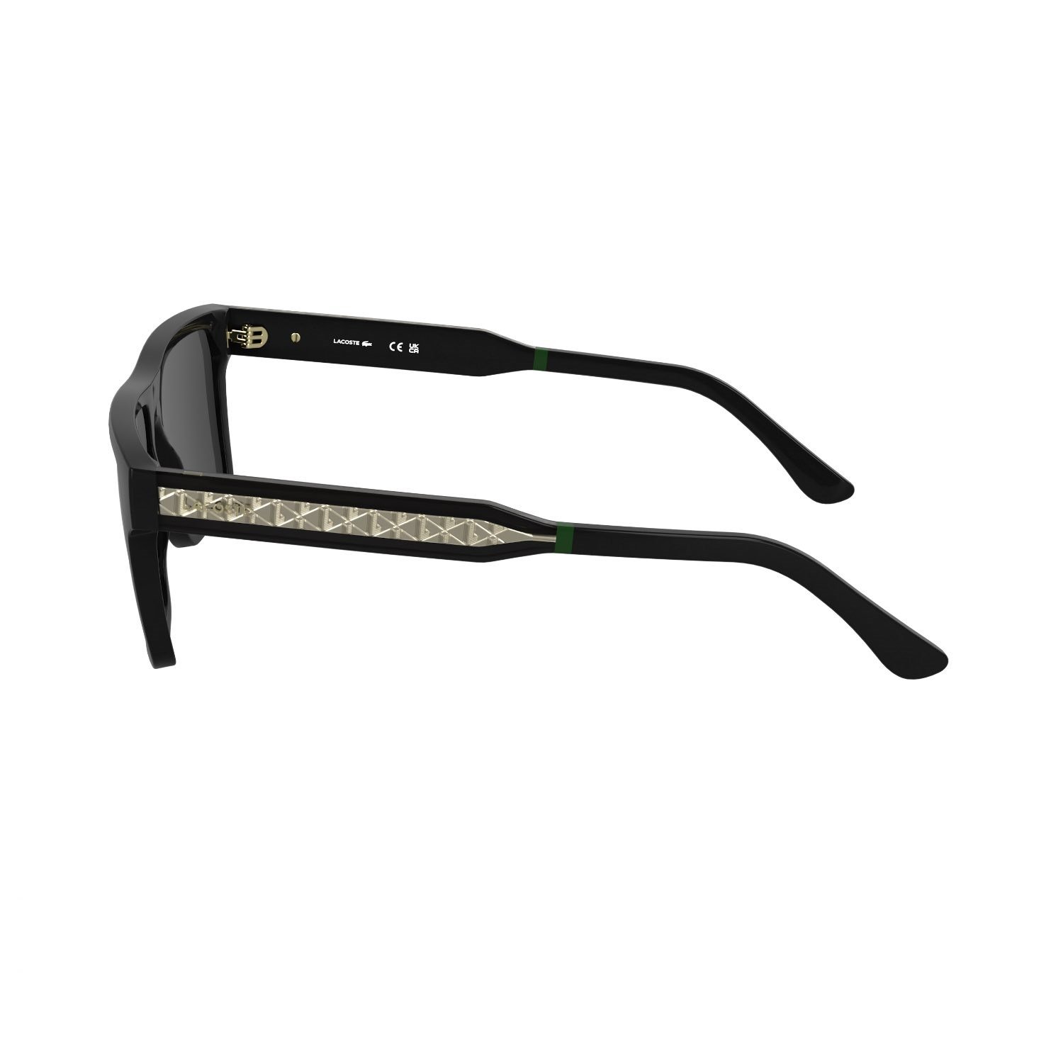 Lacoste L 6059S 001 56 Unisex Dikdörtgen Siyah Kemik Güneş Gözlüğü