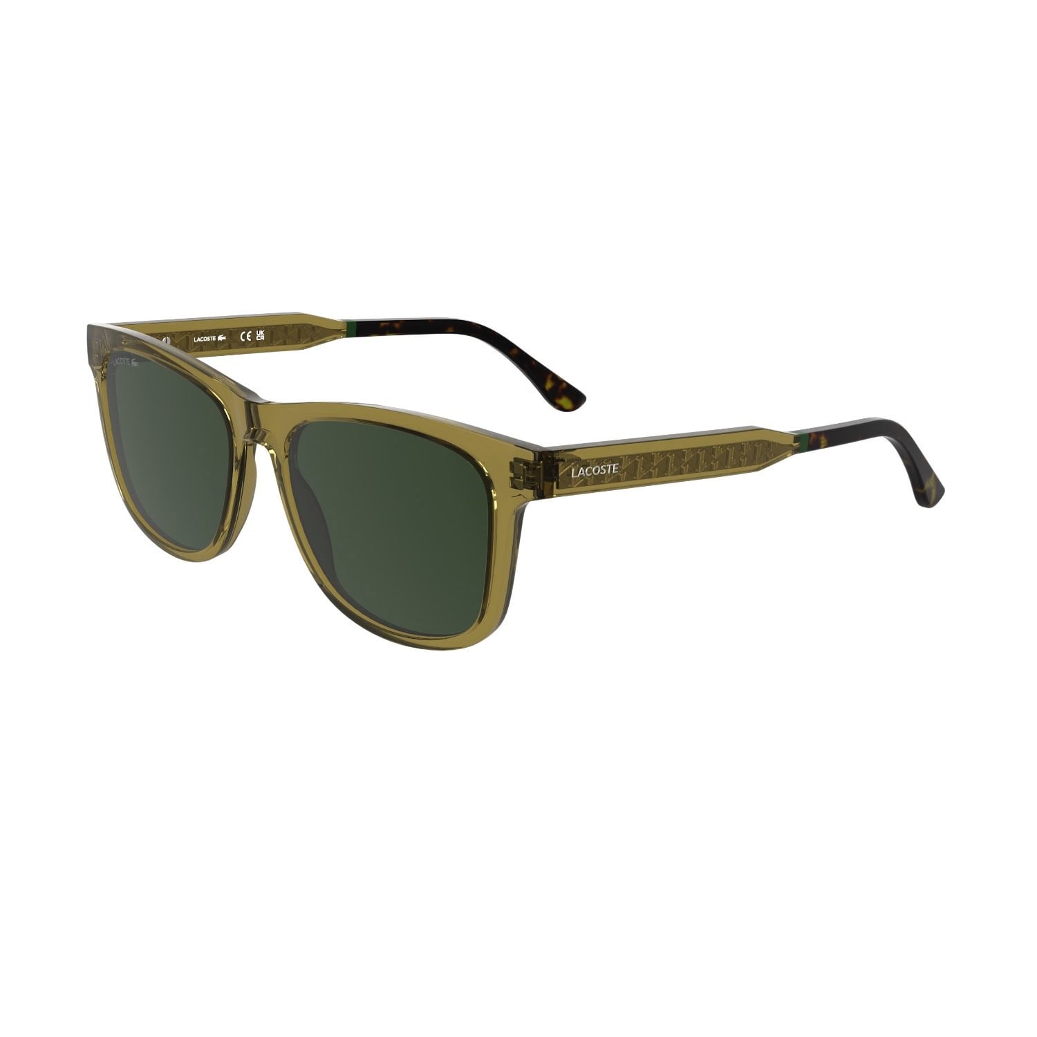 Lacoste L 6060S 264 54 Unisex Dikdörtgen Şeffaf Sarı Kemik Güneş Gözlüğü