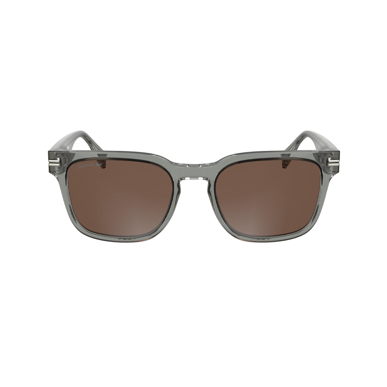 Lacoste L 6065S 038 54 Unisex Kare Şeffaf Gri Kemik Güneş Gözlüğü