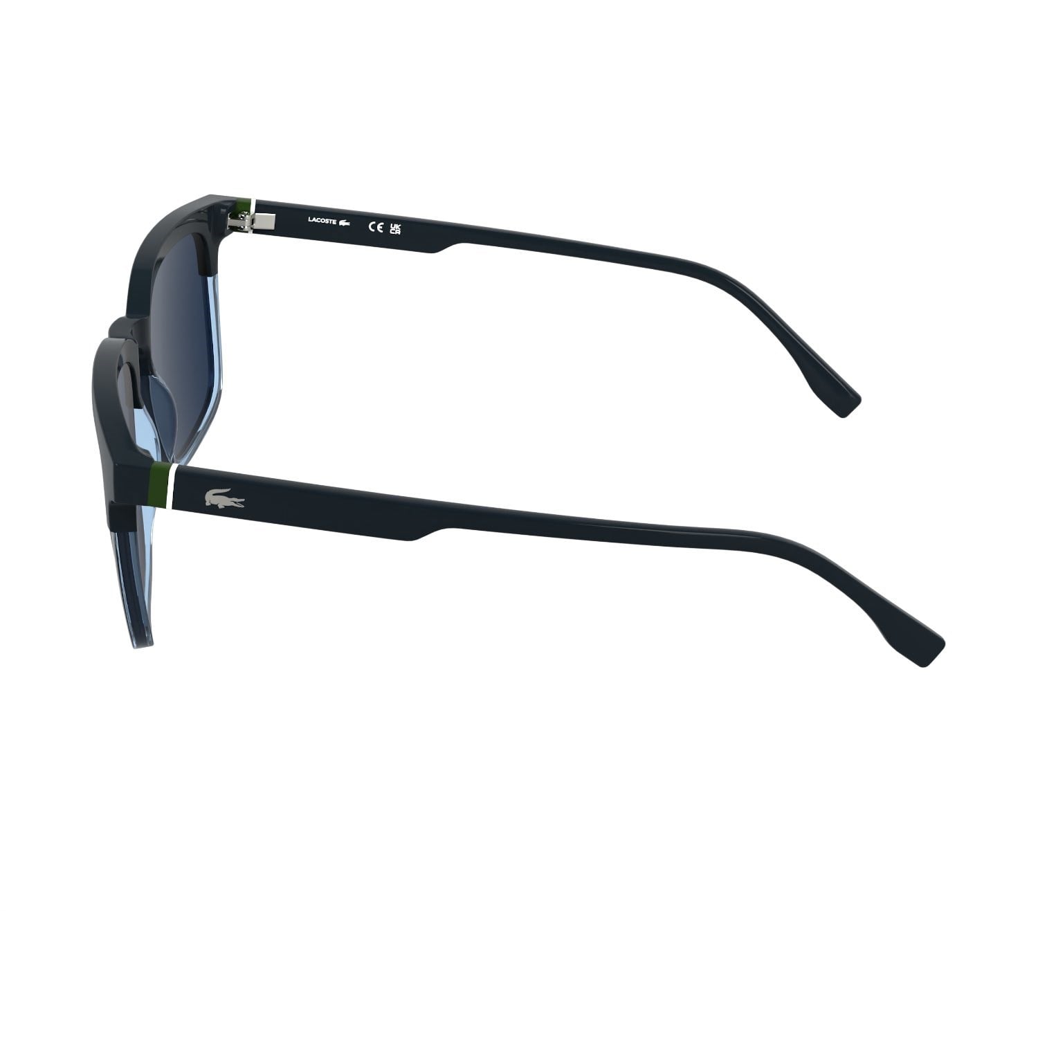 Lacoste L 6074S 410 56 Unisex Dikdörtgen Mavi Şeffaf Mavi Çok Renkli Kemik Güneş Gözlüğü