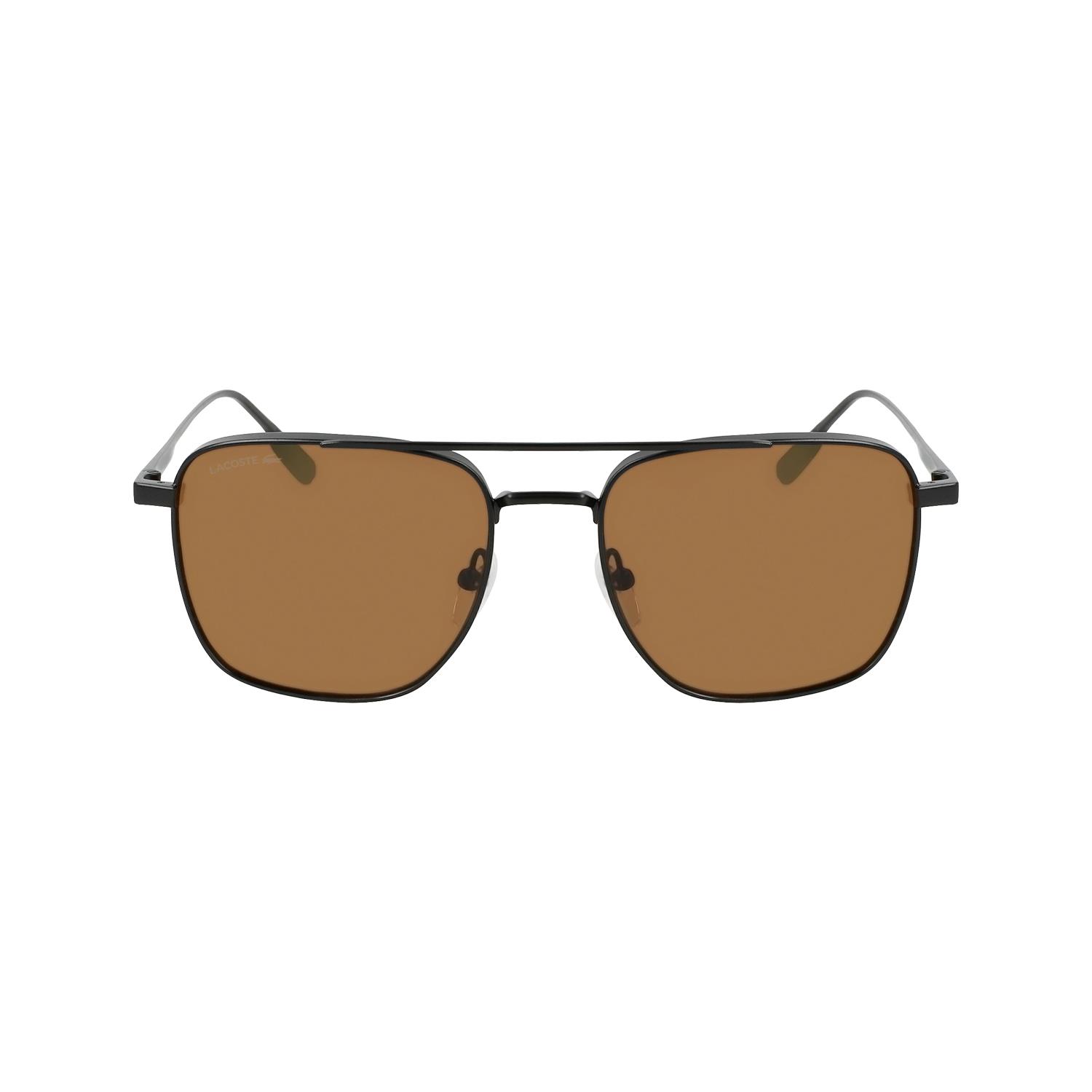 Lacoste L261S 002 55 Erkek Kare Siyah Metal Güneş Gözlüğü