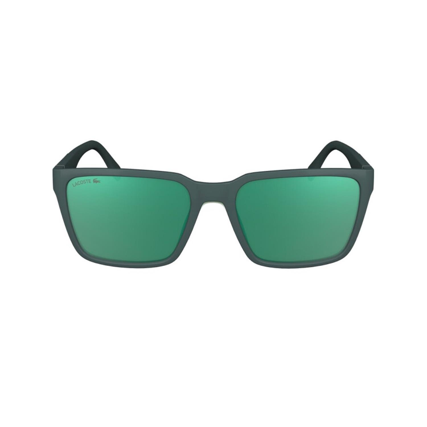 Lacoste L6011S 301 56 Unisex Dikdörtgen Parlak Yeşil Kemik Güneş Gözlüğü