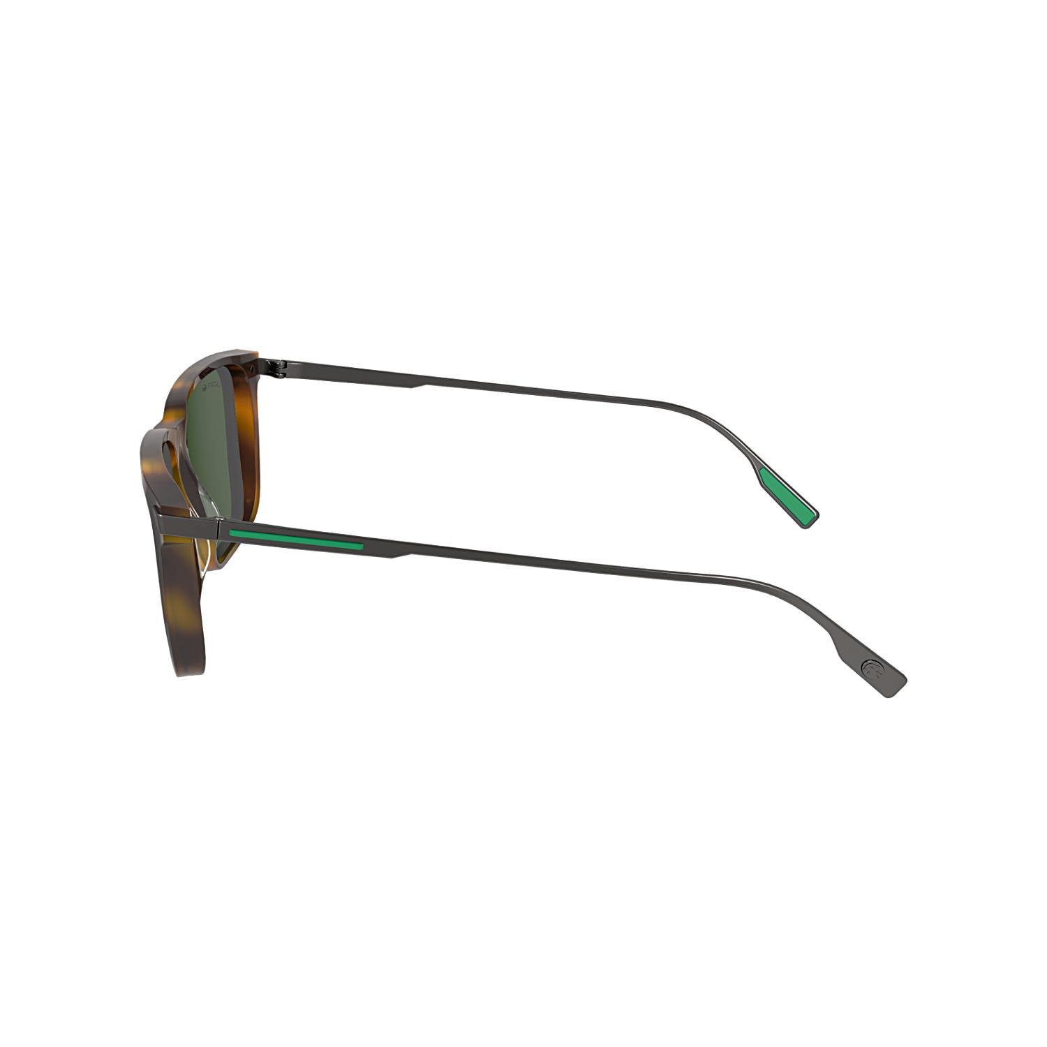 Lacoste L6017S 214 55 Unisex Dikdörtgen Kırçıllı Kahverengi Kemik Güneş Gözlüğü