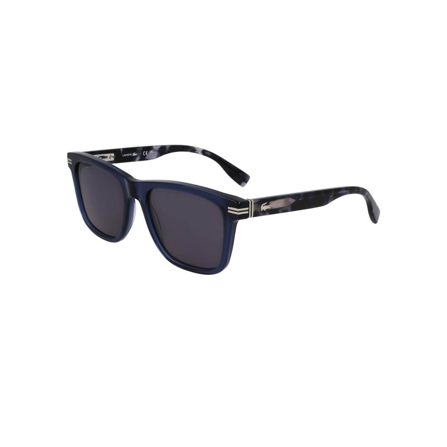 Lacoste L6045S 410 54 Erkek Dikdörtgen Şeffaf Mavi Kemik Güneş Gözlüğü