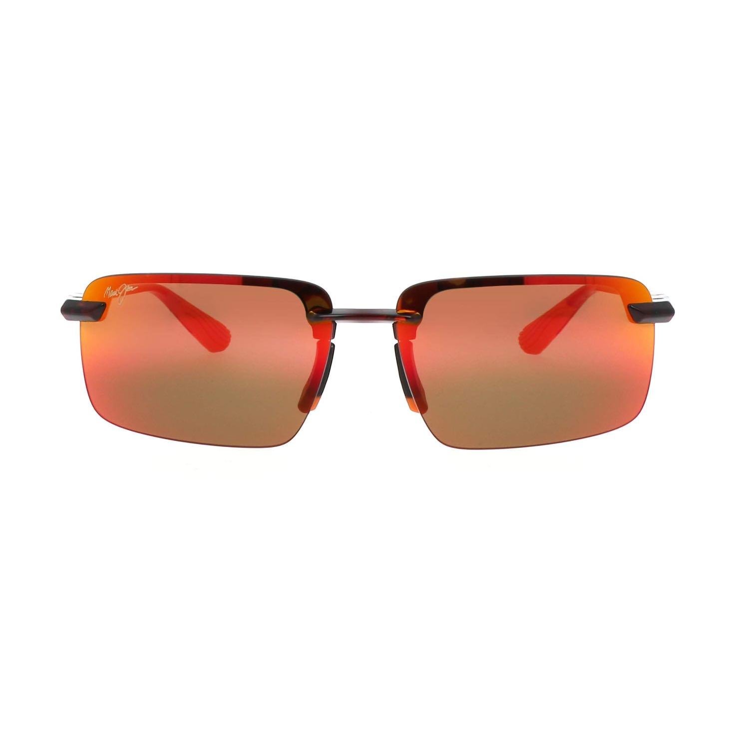 Maui Jim MJ 0626S 002 10 61 Polarize Unisex Dikdörtgen Kırçıllı Kırmızı Kemik Güneş Gözlüğü