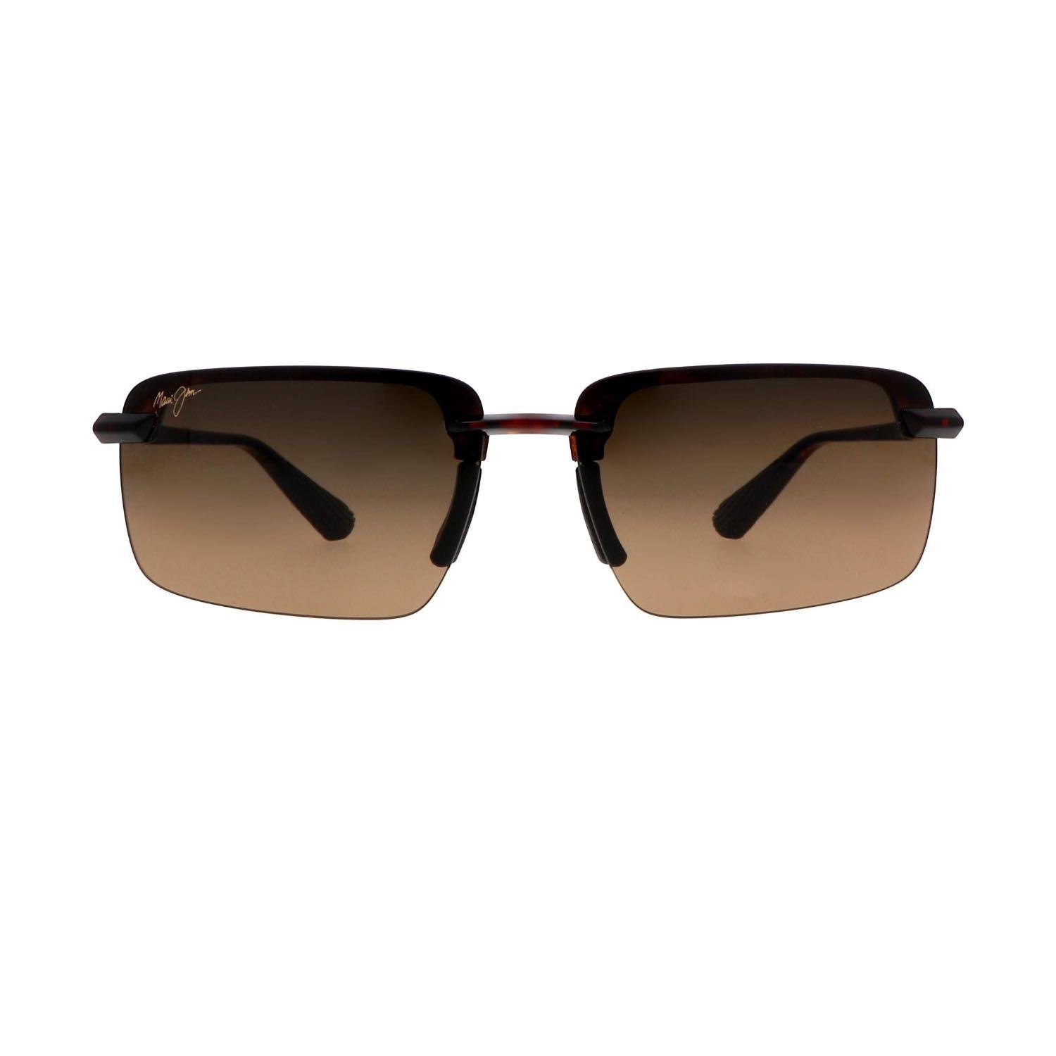 Maui Jim MJ 0626S 005 10A 61 Polarize Unisex Dikdörtgen Kırçıllı Kahverengi Kemik Güneş Gözlüğü