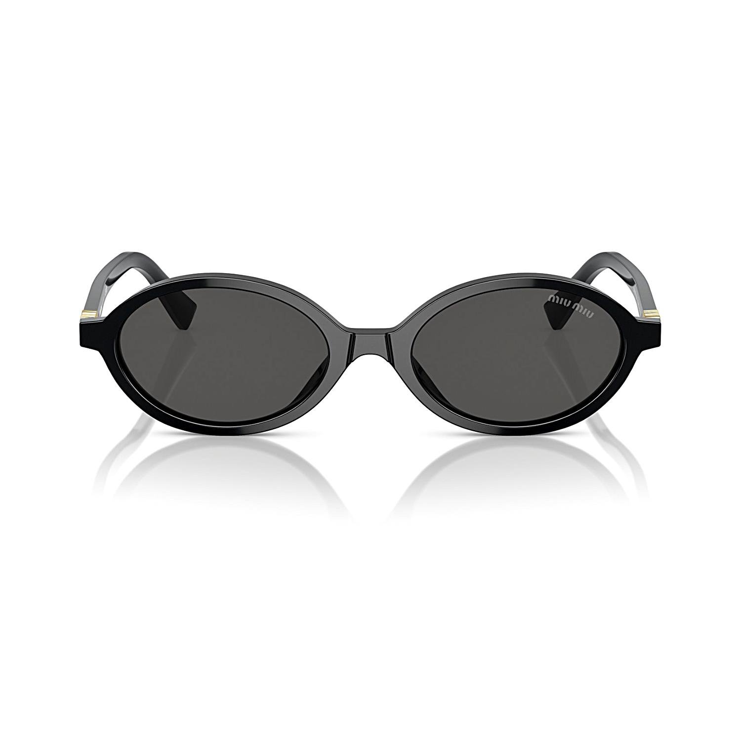 Miu Miu 04ZS 1AB5S0 50 Kadın Oval Siyah Kemik Güneş Gözlüğü