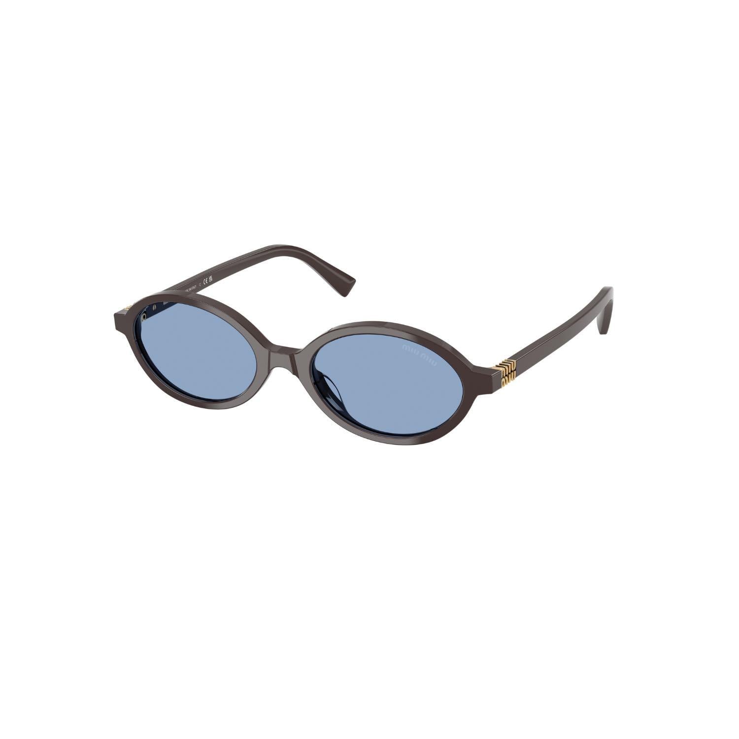 MIU MIU 04ZS 22C60O 50 Kadın Oval Siyah Kemik Güneş Gözlüğü
