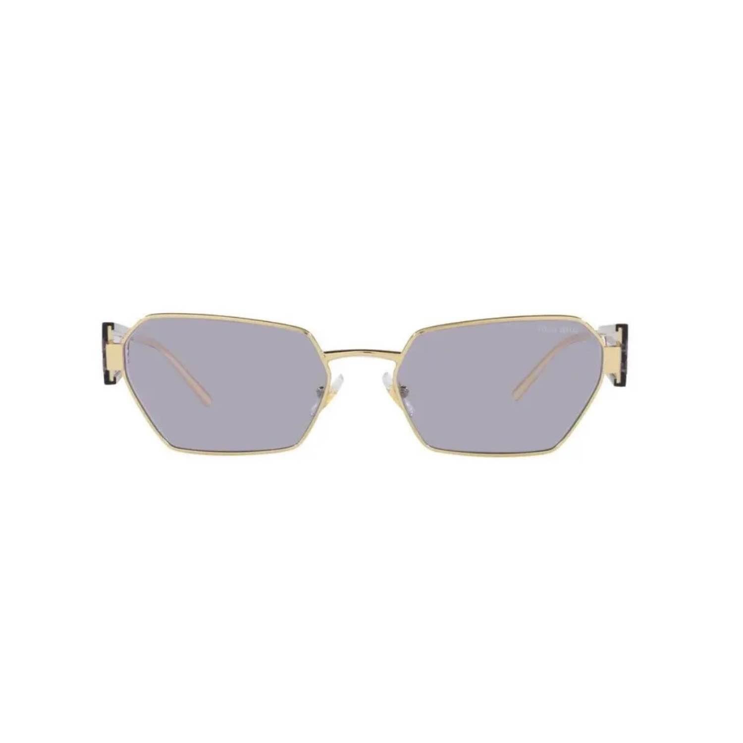 Miu Miu 53Ws ZVN05S 58 Kadın Geometrik Gold Metal Güneş Gözlüğü