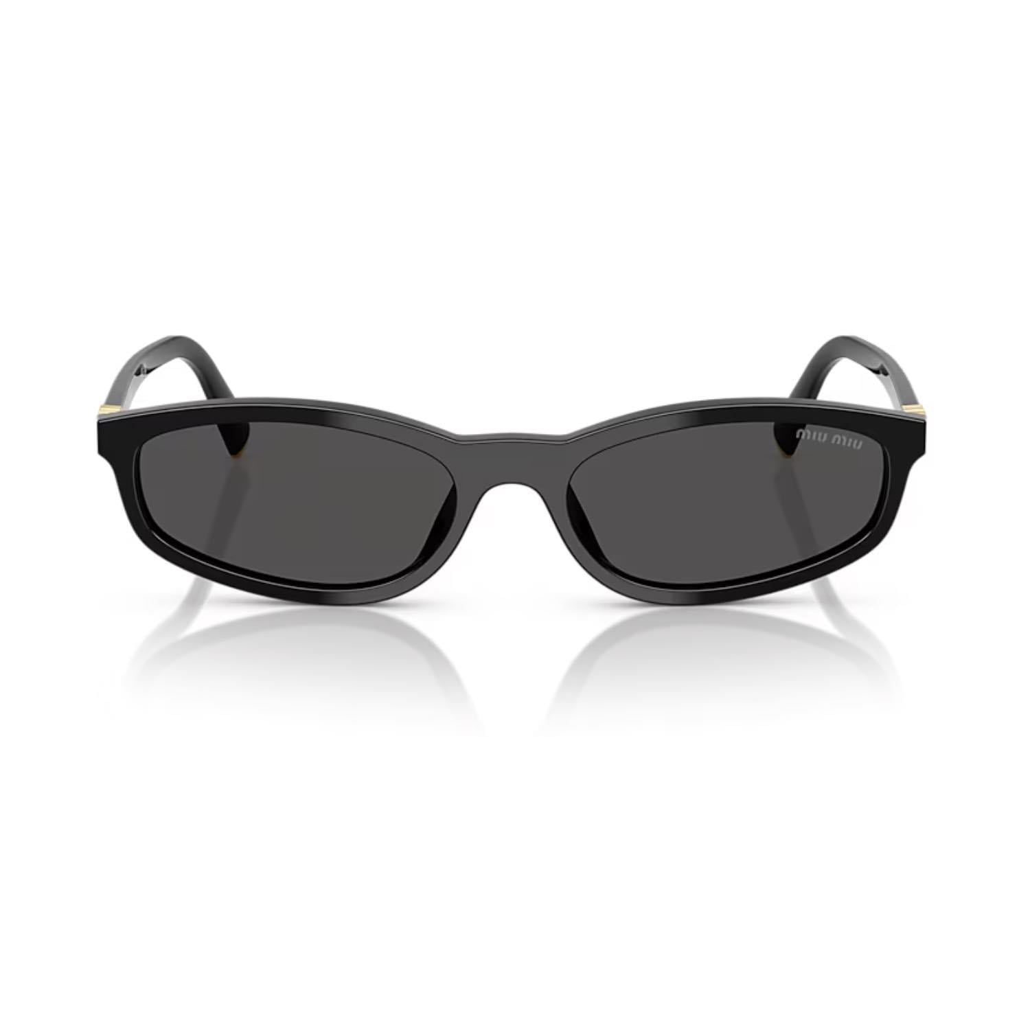 MIU MIU A06S 16K08Z 54 Kadın Oval Siyah Kemik Güneş Gözlüğü