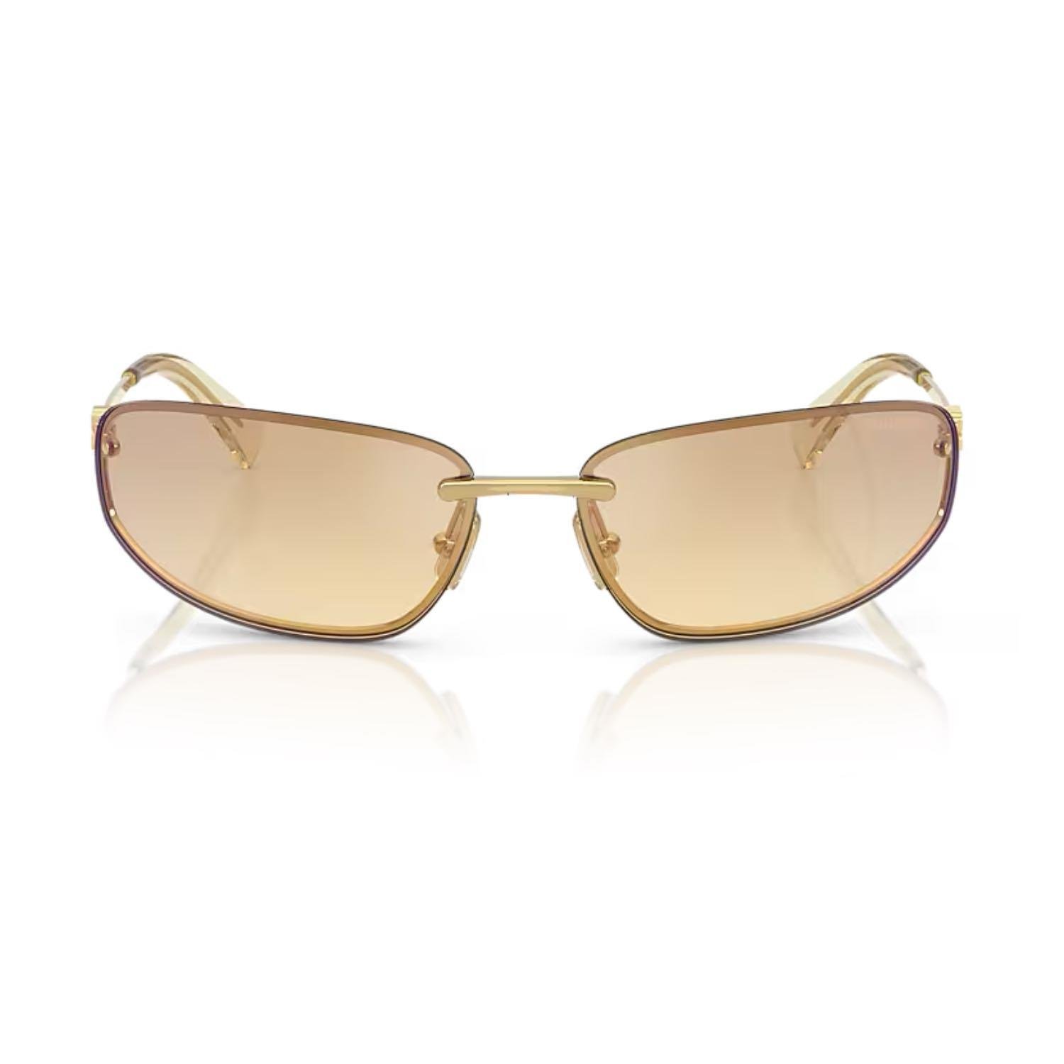 MIU MIU A50S 5AK7R1 68 Kadın Yastık Gold Metal Güneş Gözlüğü