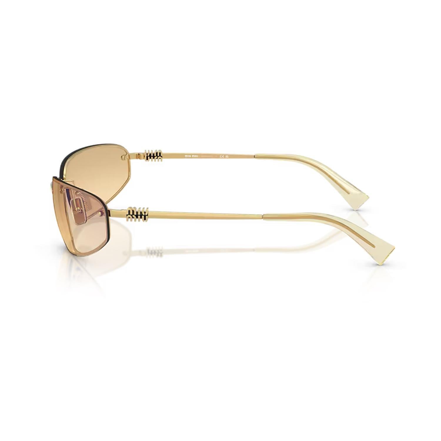 MIU MIU A50S 5AK7R1 68 Kadın Yastık Gold Metal Güneş Gözlüğü