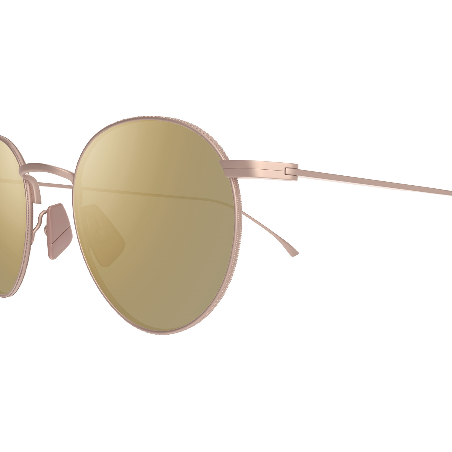 MJ0691S 00301 48 Unisex Oval Polarize Aynalı Gold Metal Güneş Gözlüğü